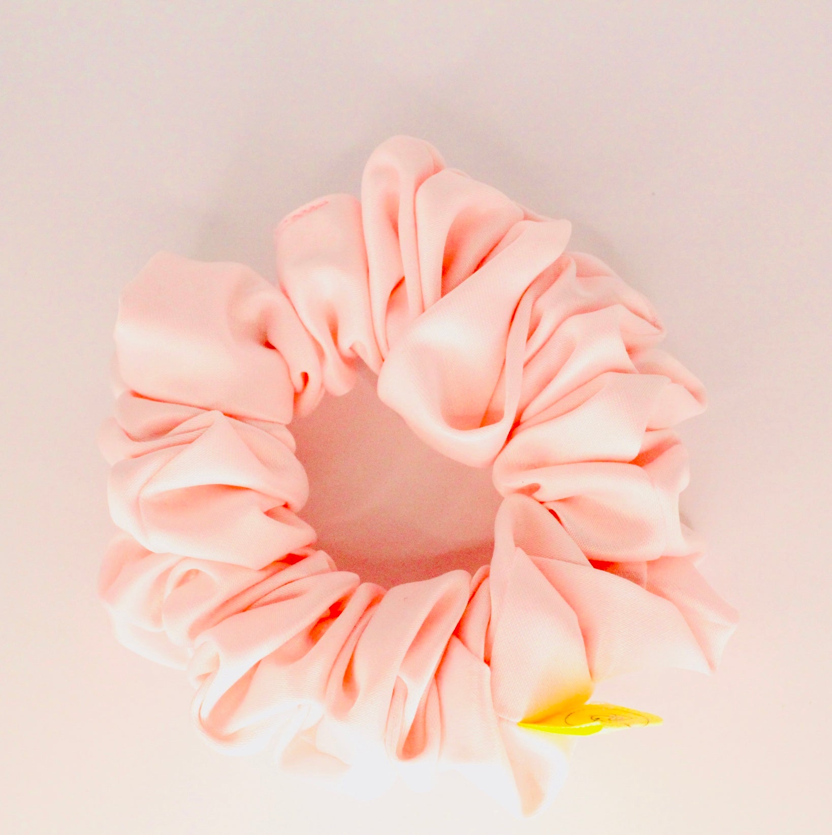 Pale Pink Satin hair scrunchie