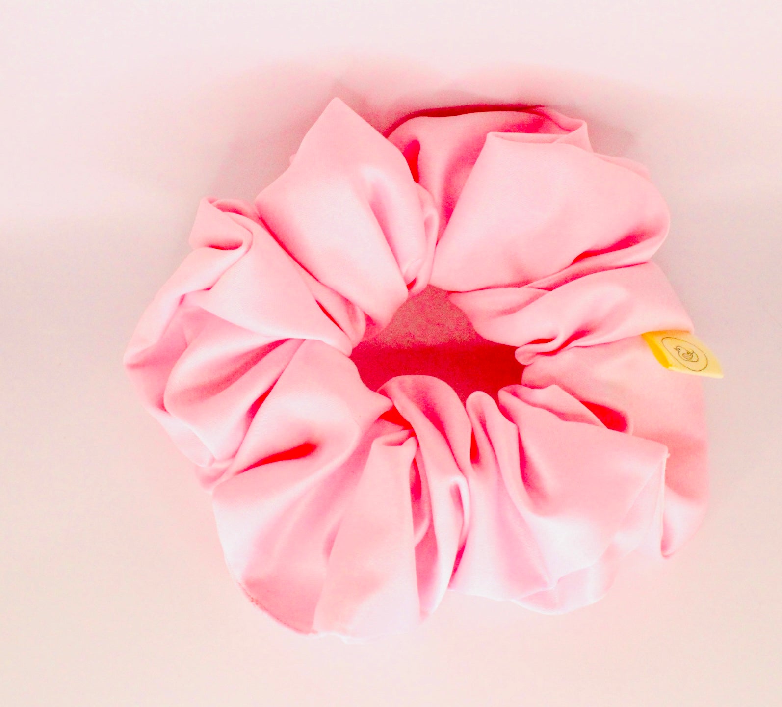 Baby Pink pastel Satin Large hair scrunchie