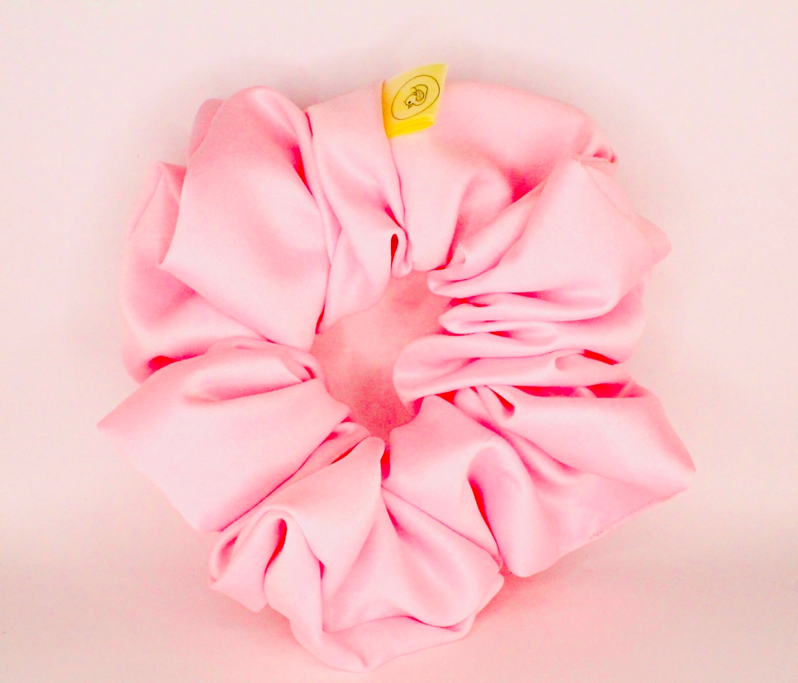 Baby Pink pastel Satin Large hair scrunchie