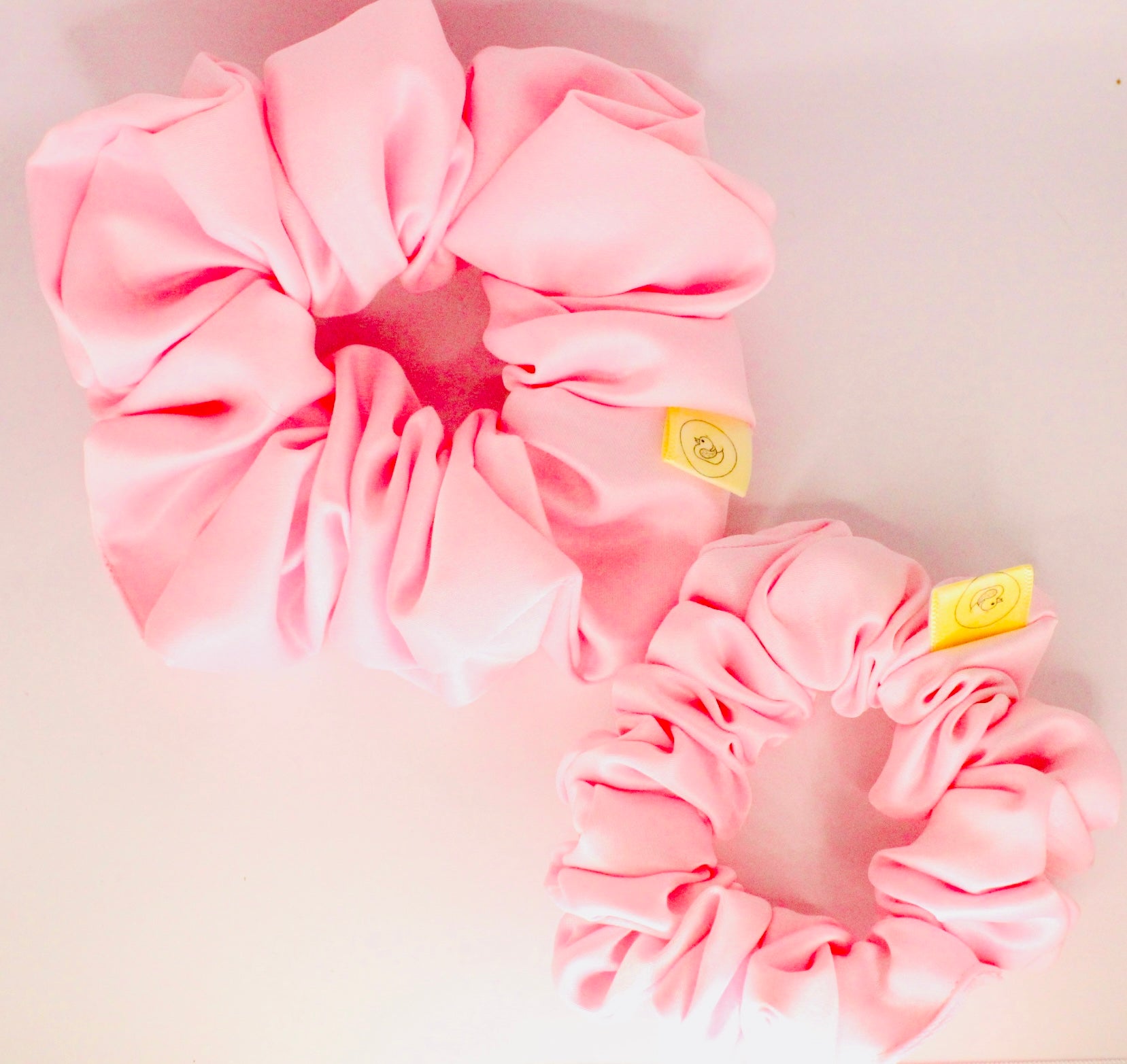 Baby Pink pastel Satin hair scrunchie