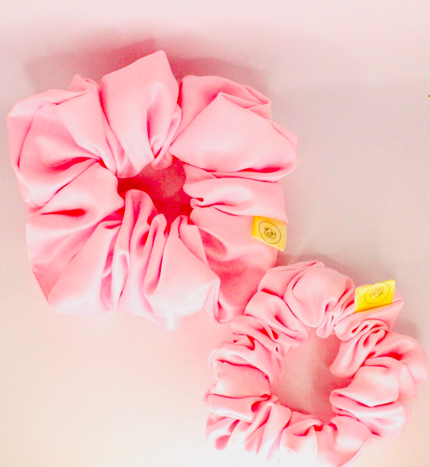 Baby Pink pastel Satin Large hair scrunchie