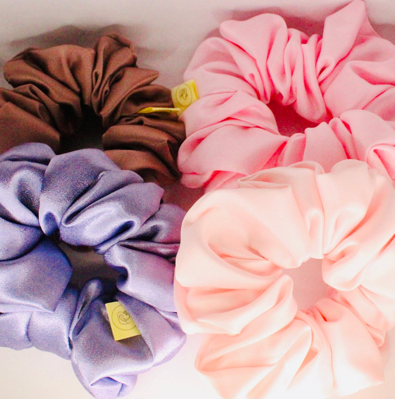 Baby Pink pastel Satin hair scrunchie