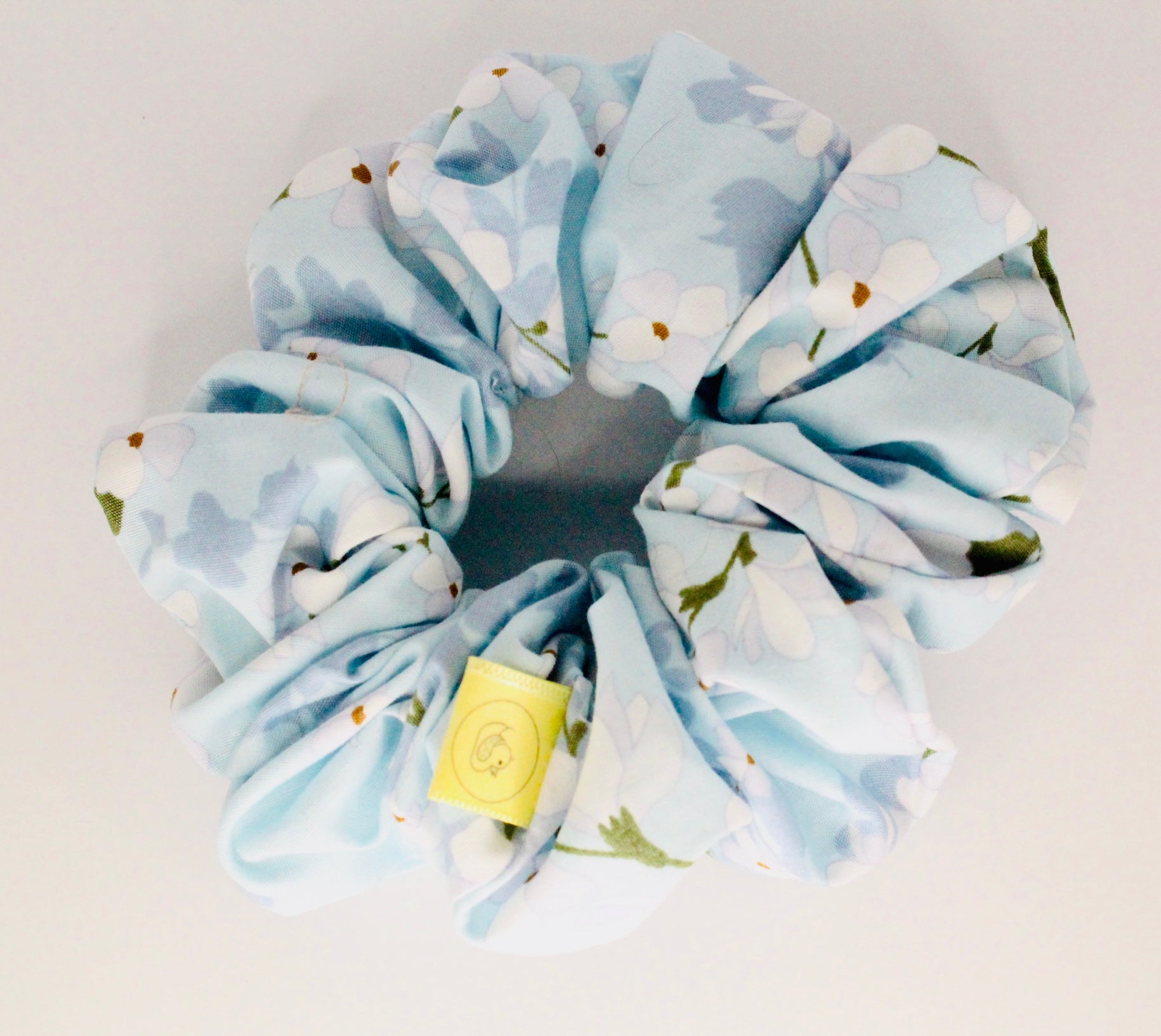 Baby blue pastel Cherry Blossom Scrunchie