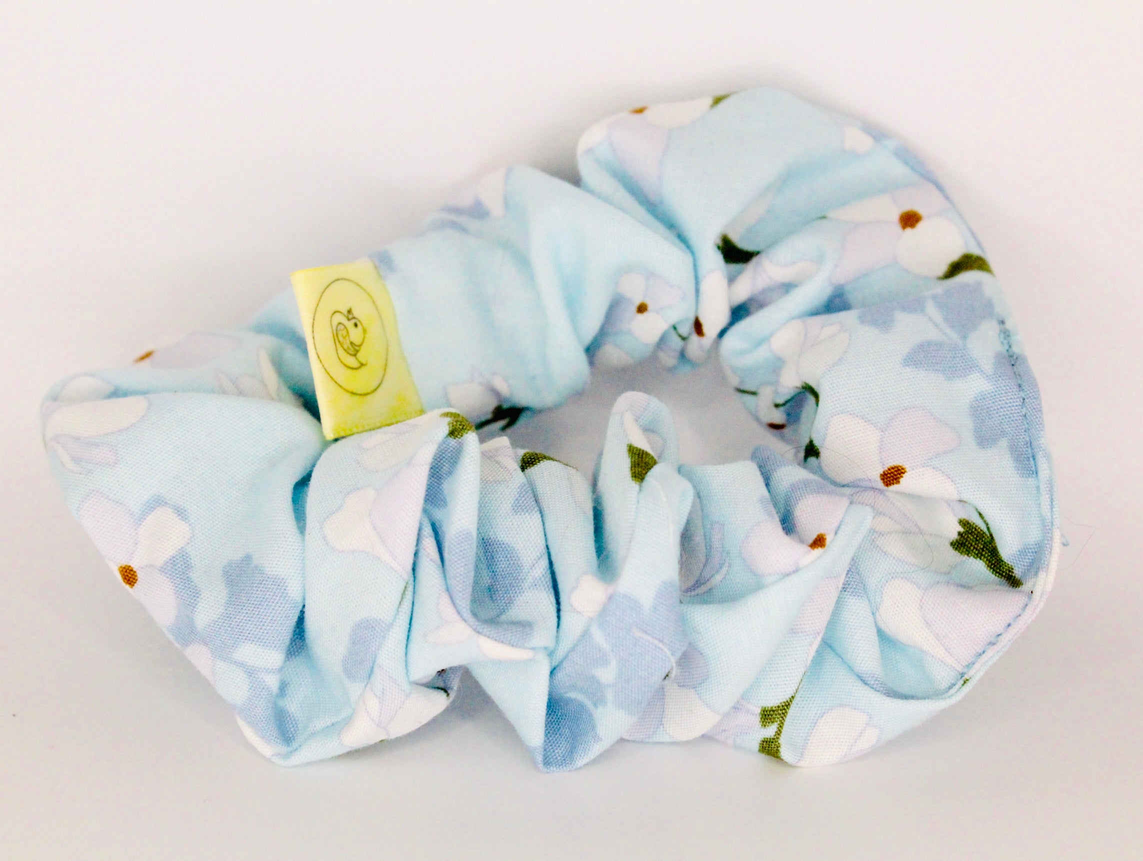 Baby blue pastel Cherry Blossom Scrunchie