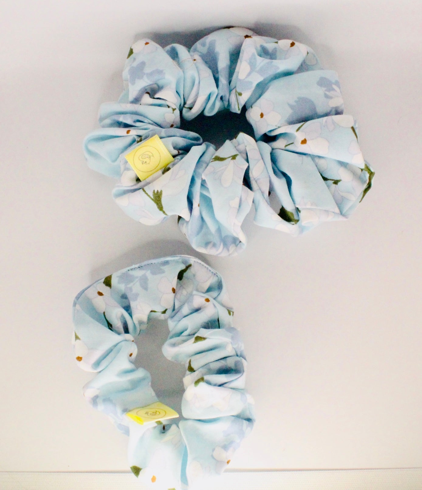 Baby blue pastel Cherry Blossom Scrunchie