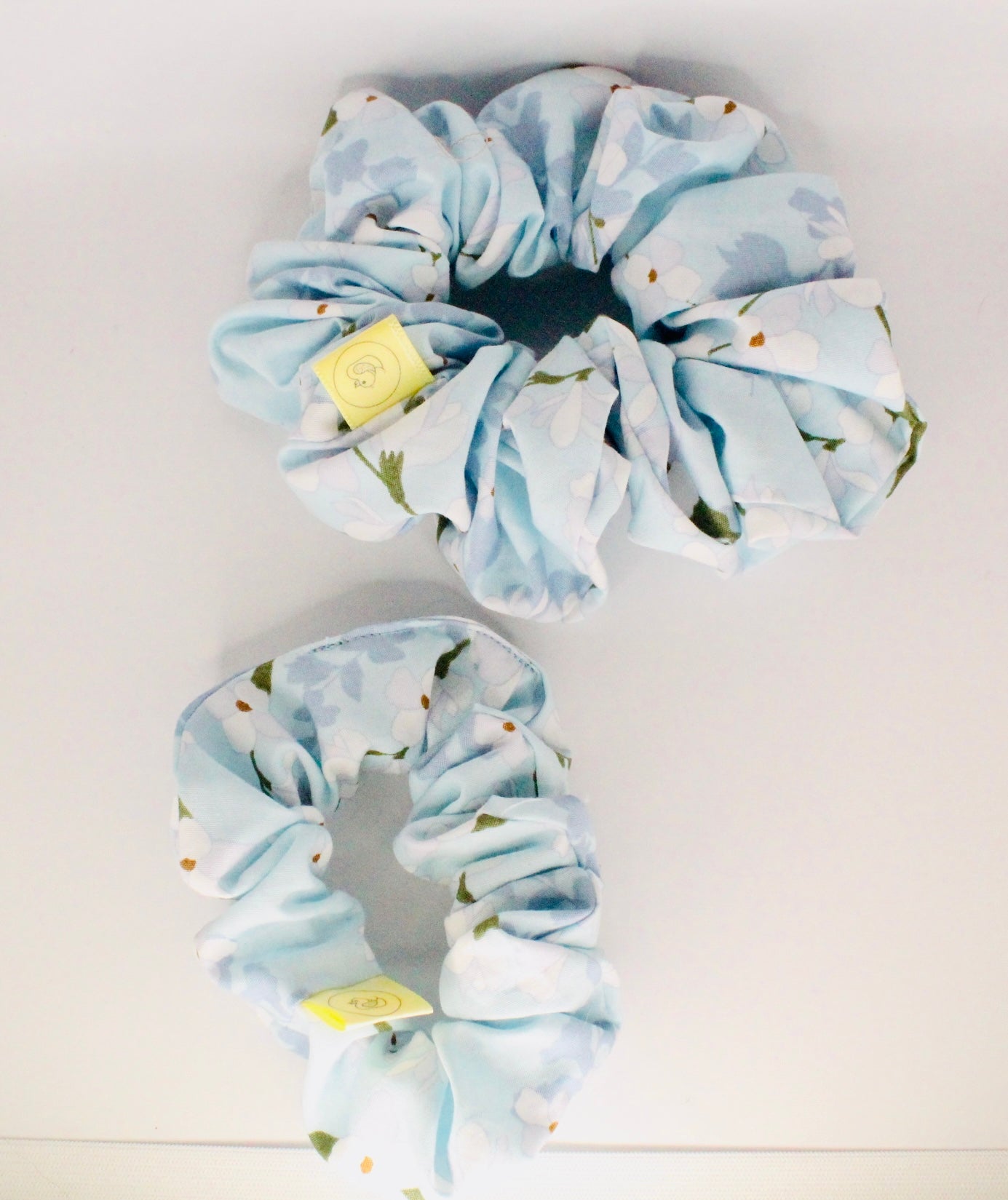 Baby blue pastel Cherry Blossom Scrunchie