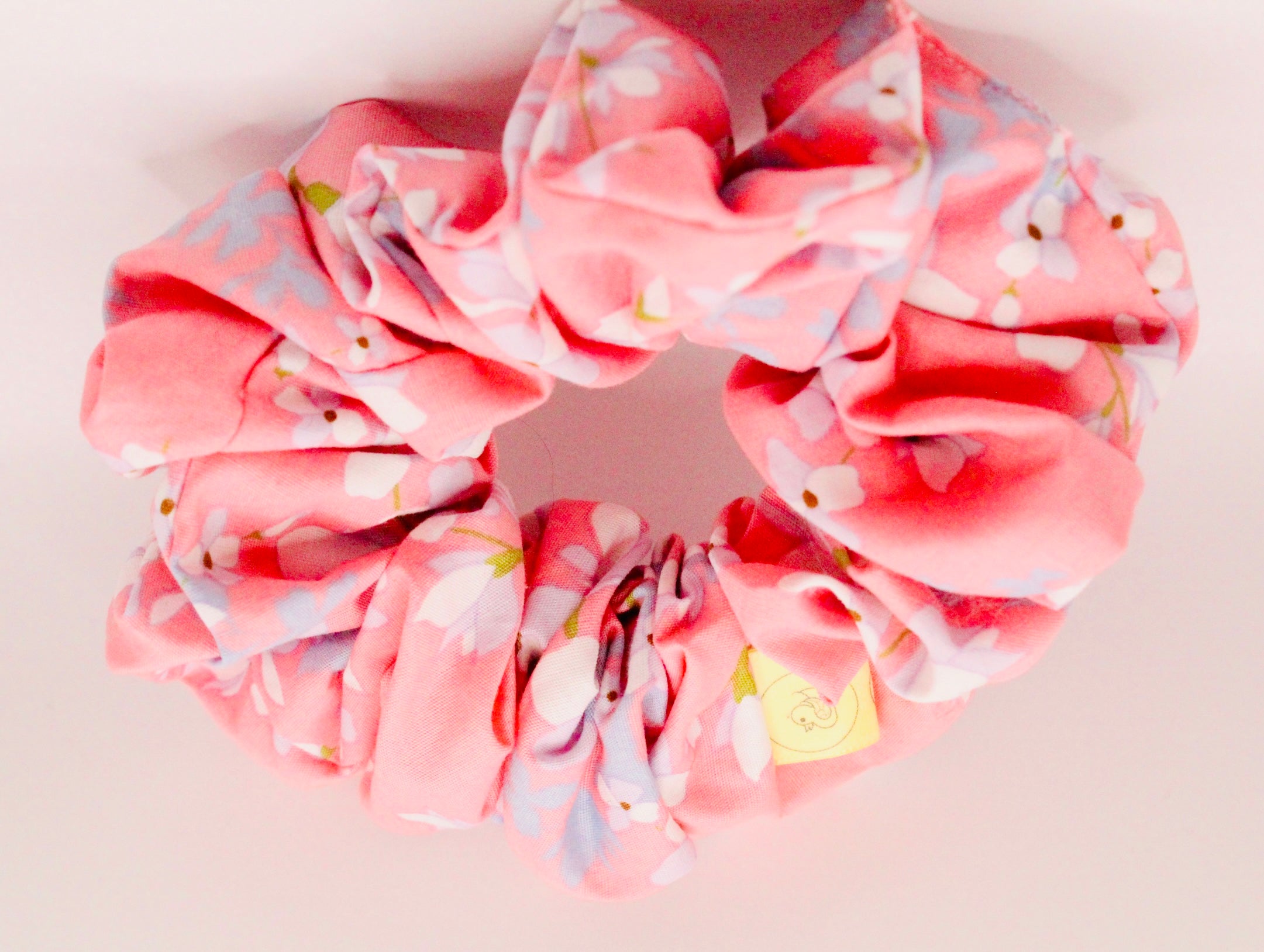 Pale pastel Baby pink pastel cherry blossom hair scrunchie