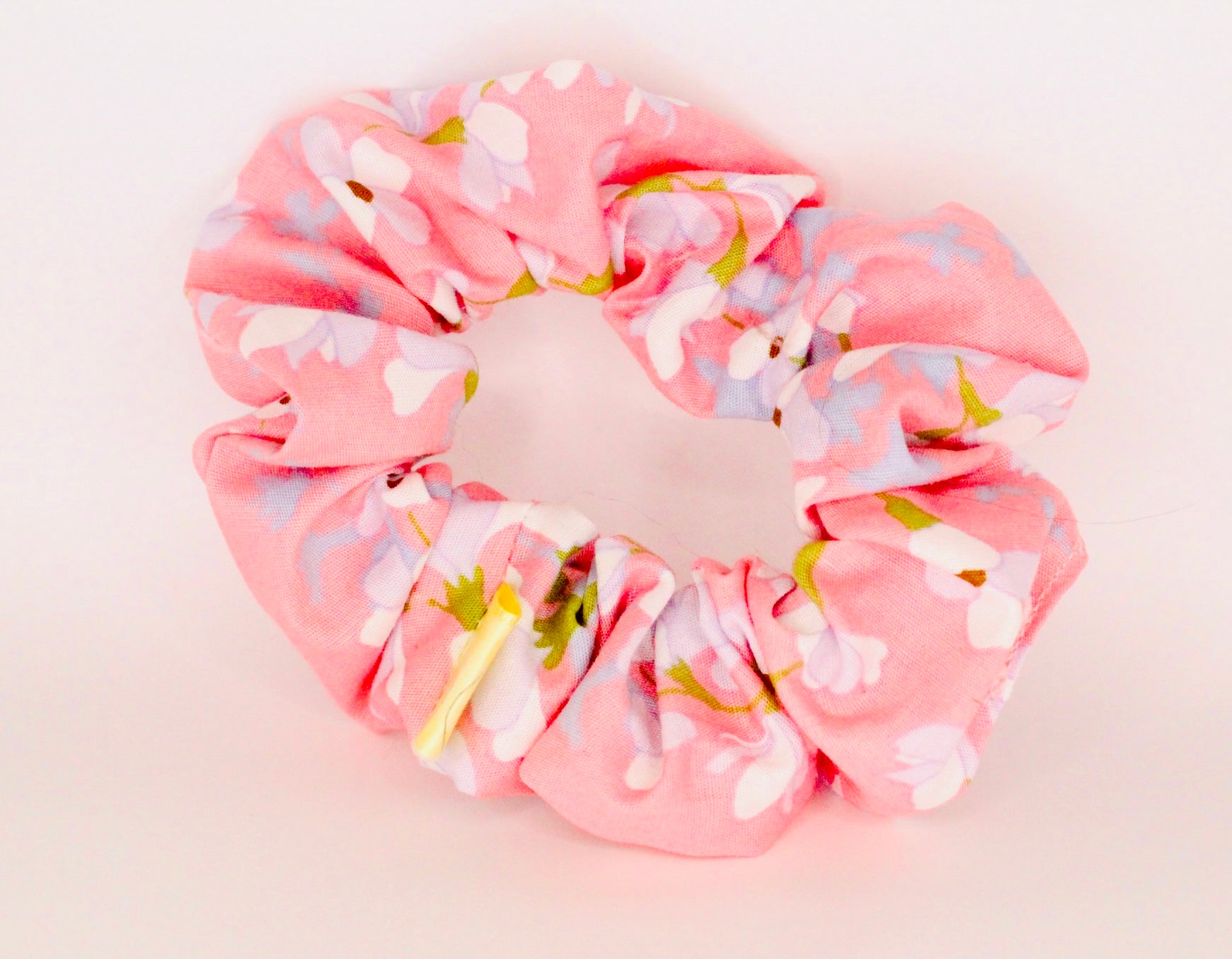 Pale pastel Baby pink pastel cherry blossom hair scrunchie