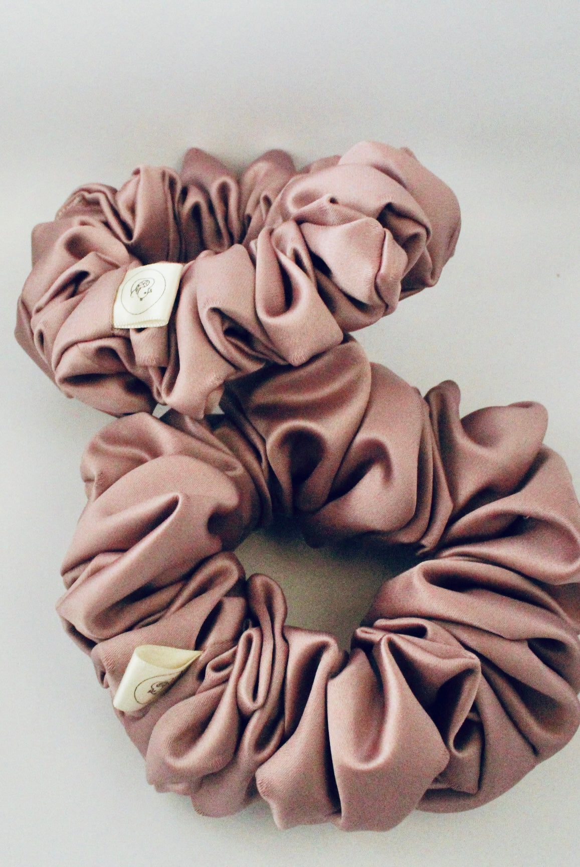 Dusty Pink Satin Hair scrunchie