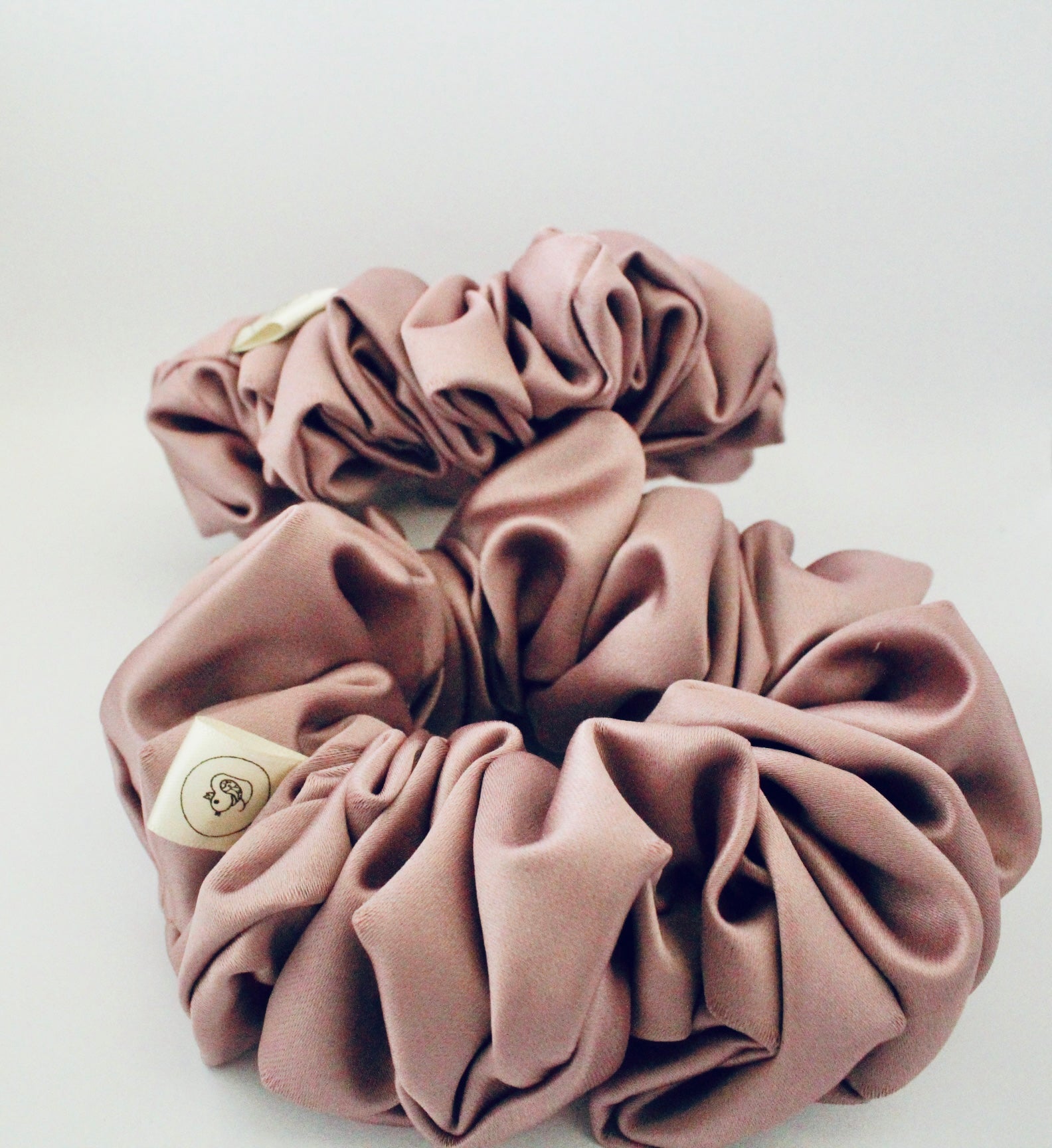 Dusty Pink Satin Hair scrunchie