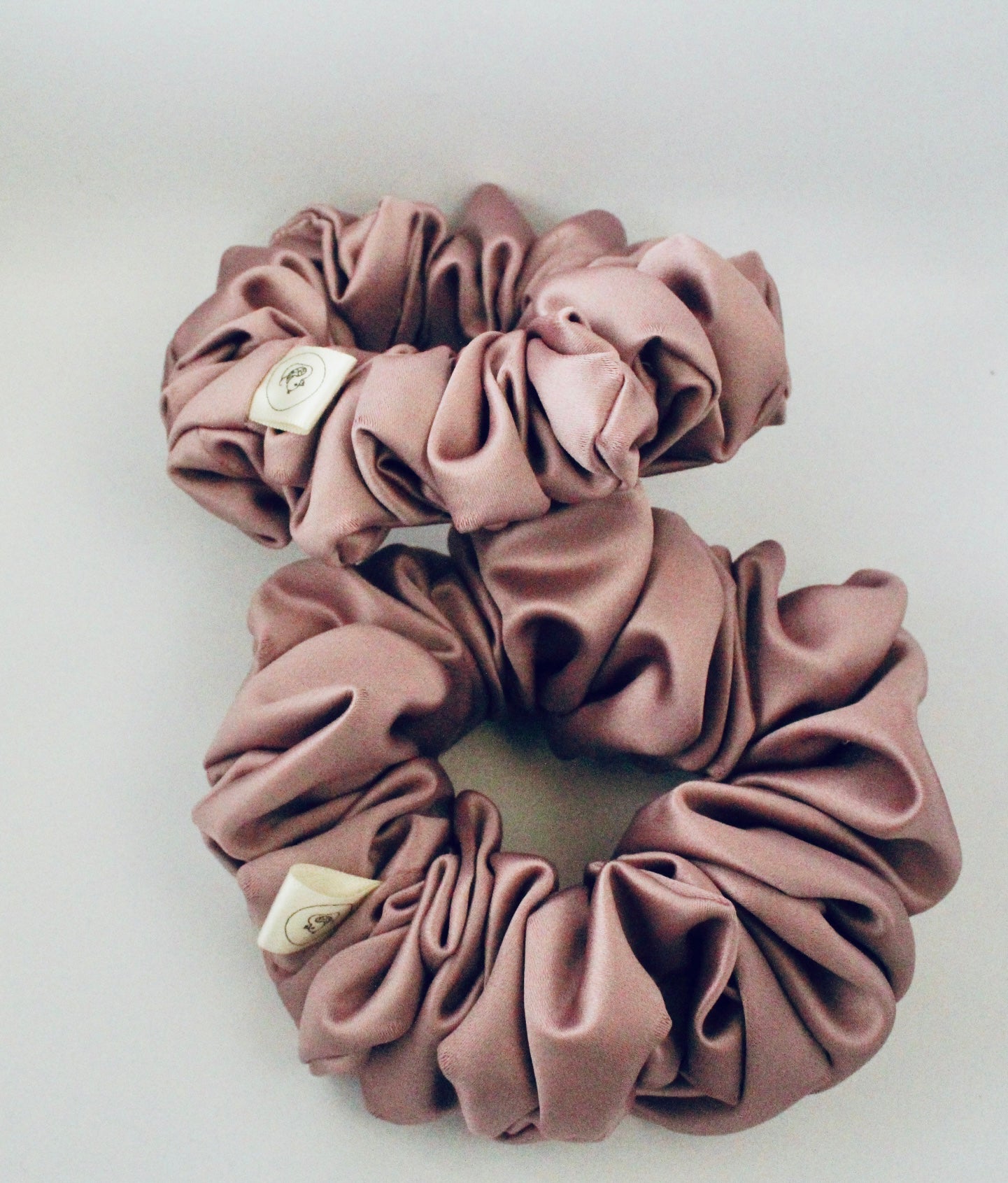 Dusty Pink Satin Hair scrunchie