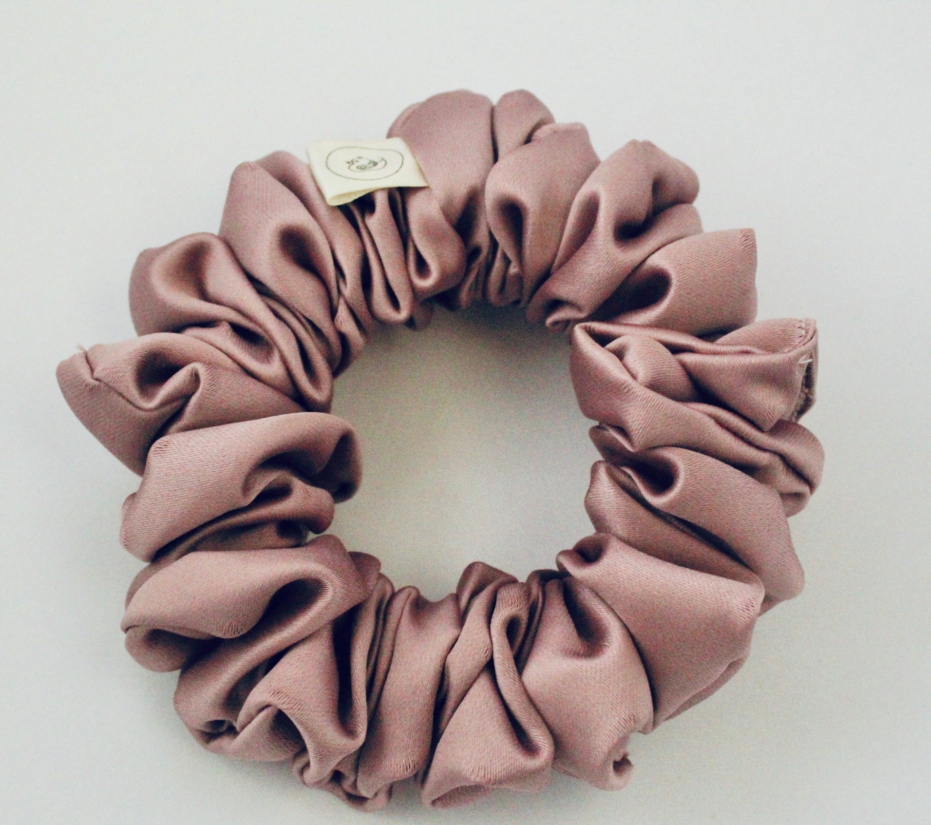 Dusty Pink Satin Hair scrunchie