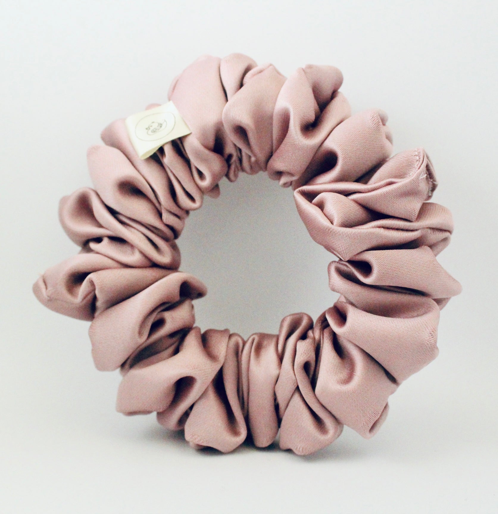 Dusty Pink Satin Hair scrunchie