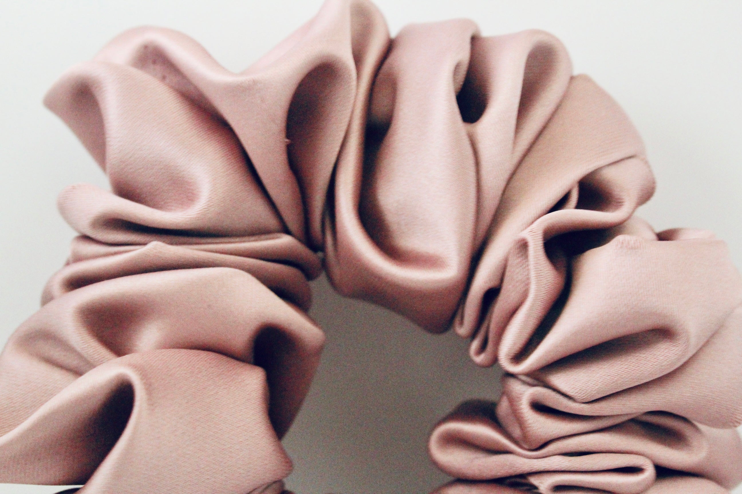 Dusty Pink Satin Hair scrunchie