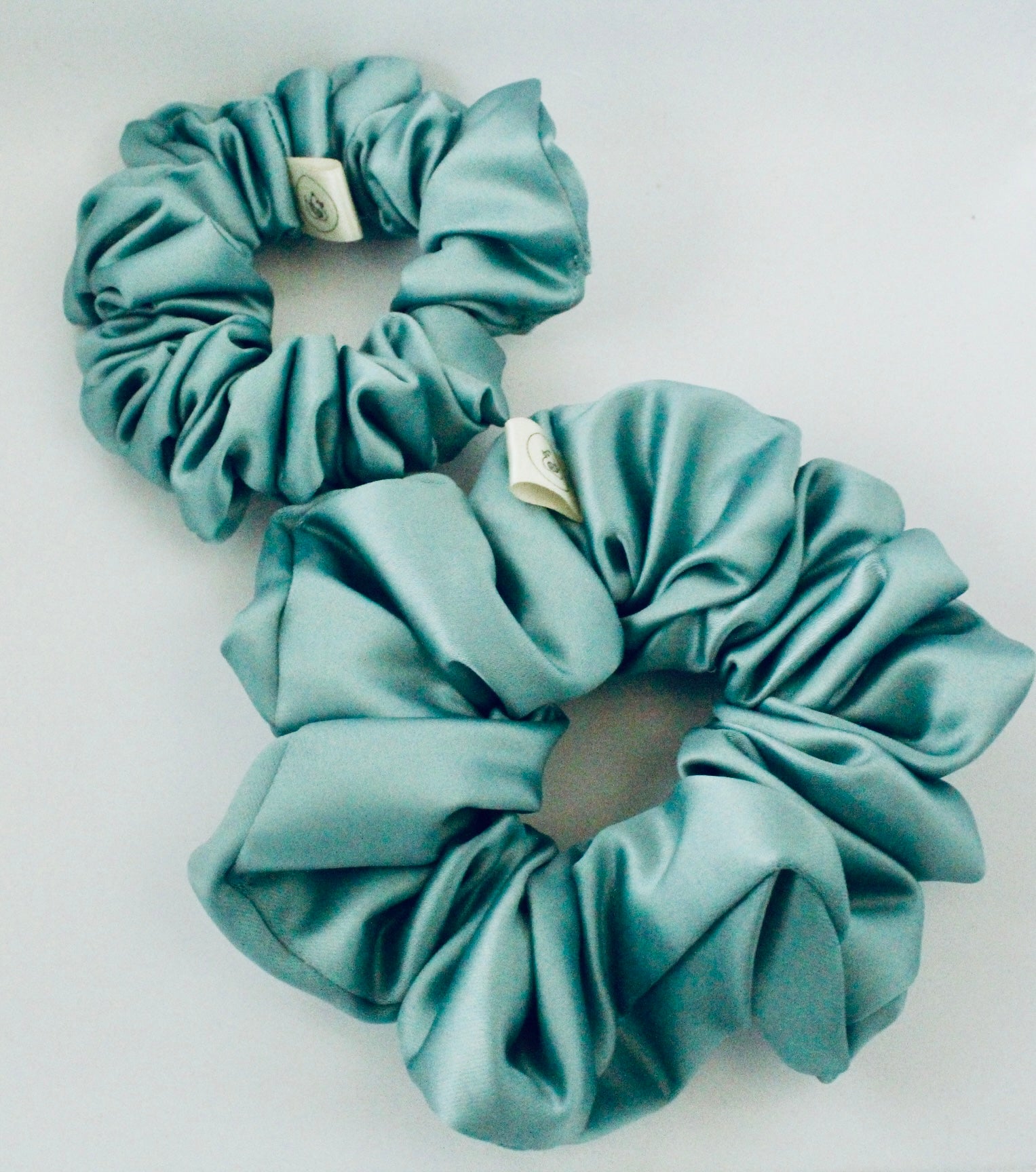 Mint Green Satin Hair scrunchie