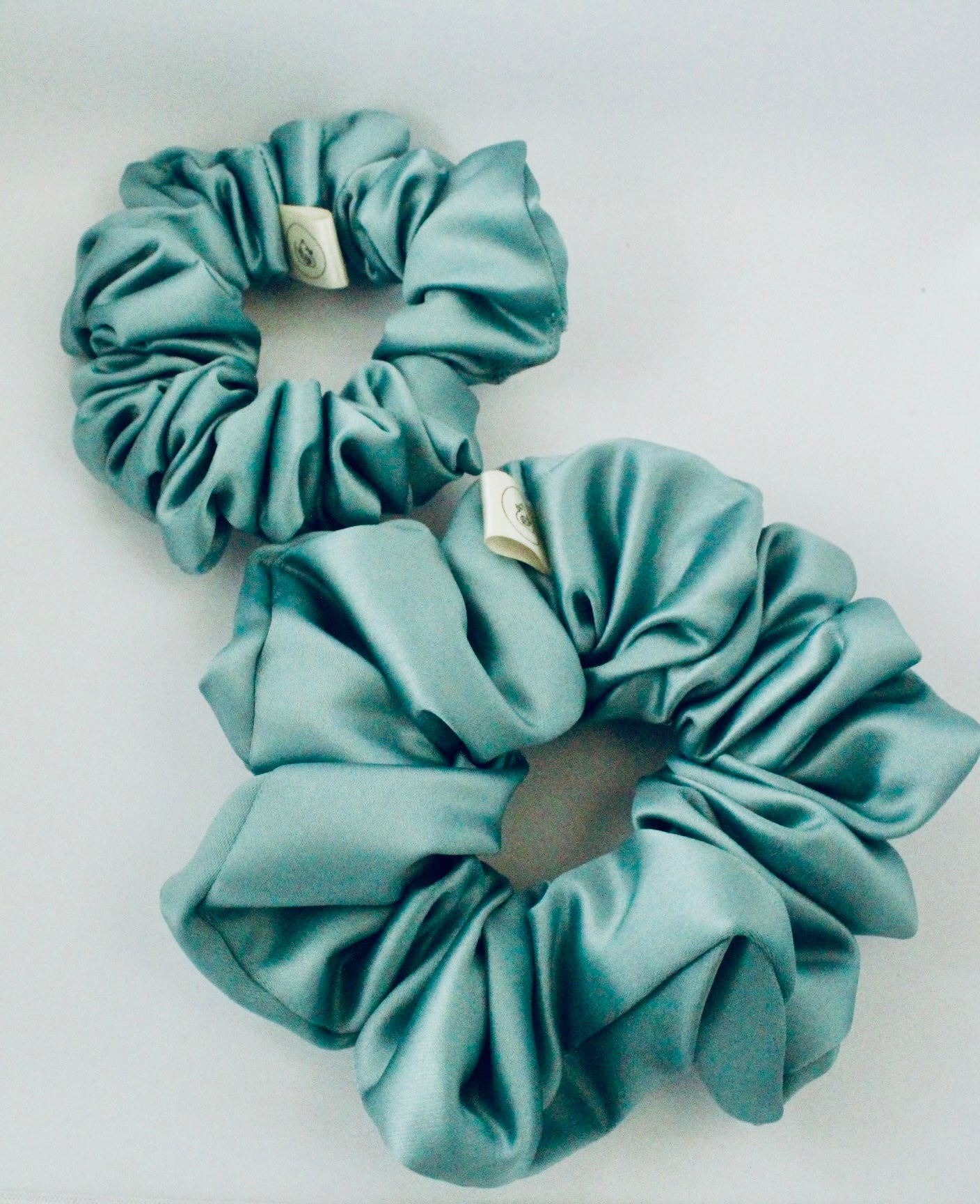 Mint Green Satin Hair scrunchie