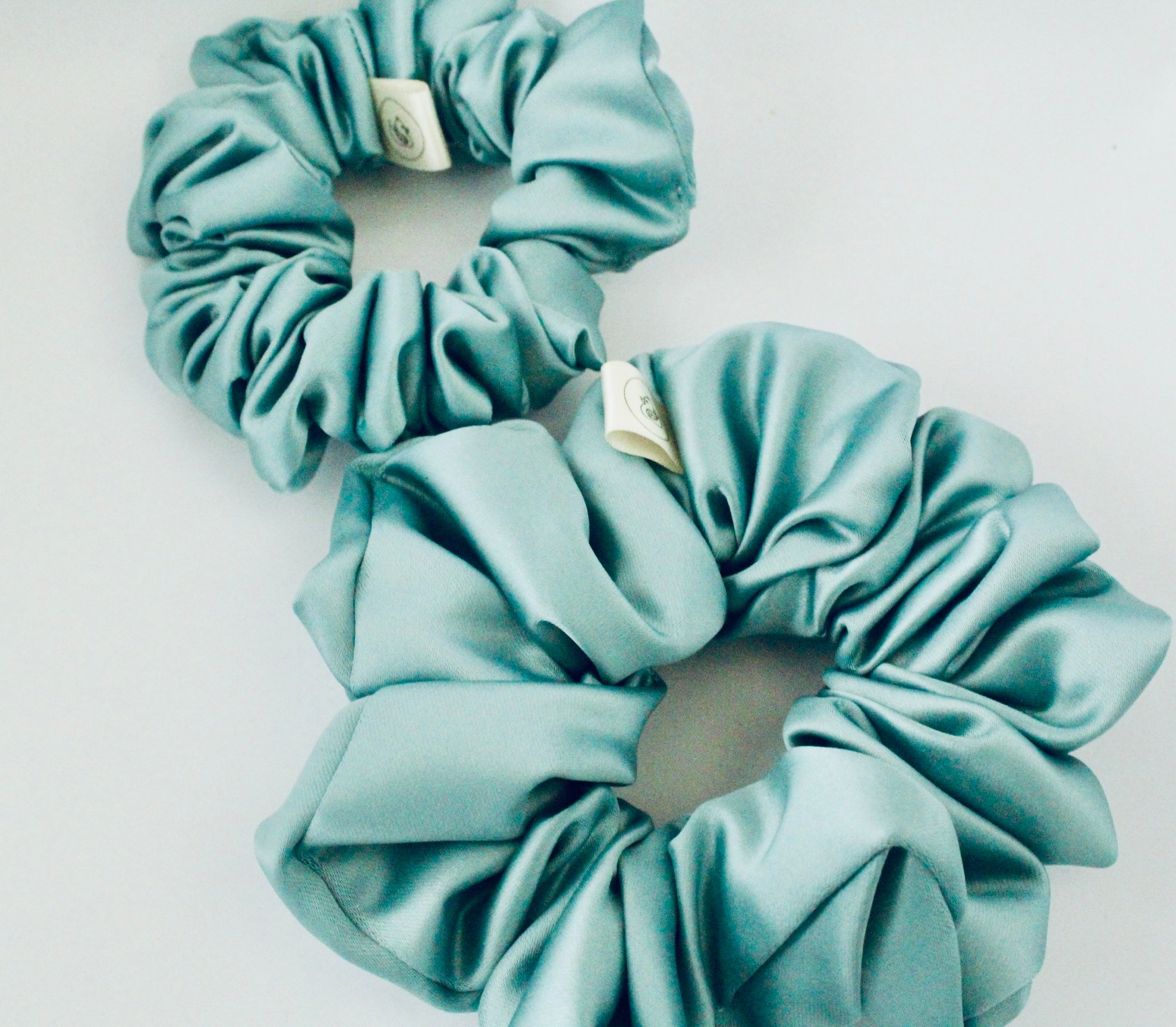 Mint Green Satin Hair scrunchie