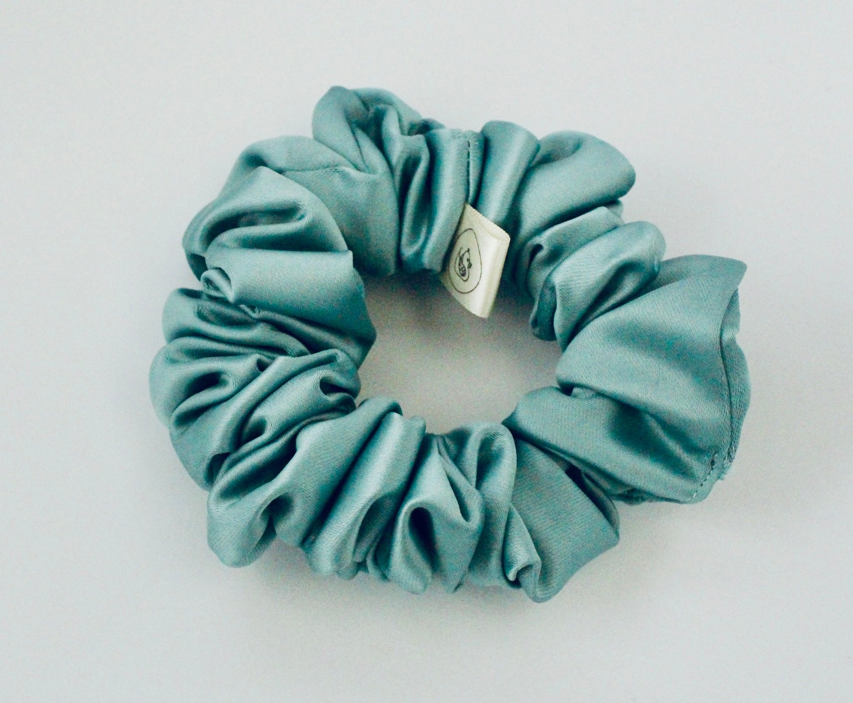 Mint Green Satin Hair scrunchie