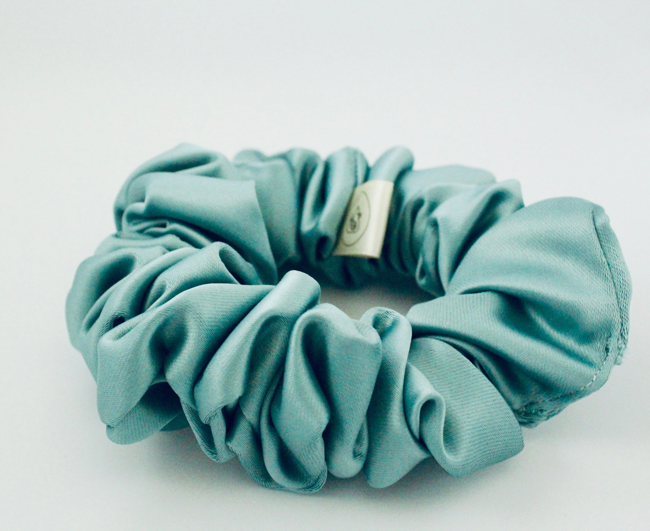 Mint Green Satin Hair scrunchie