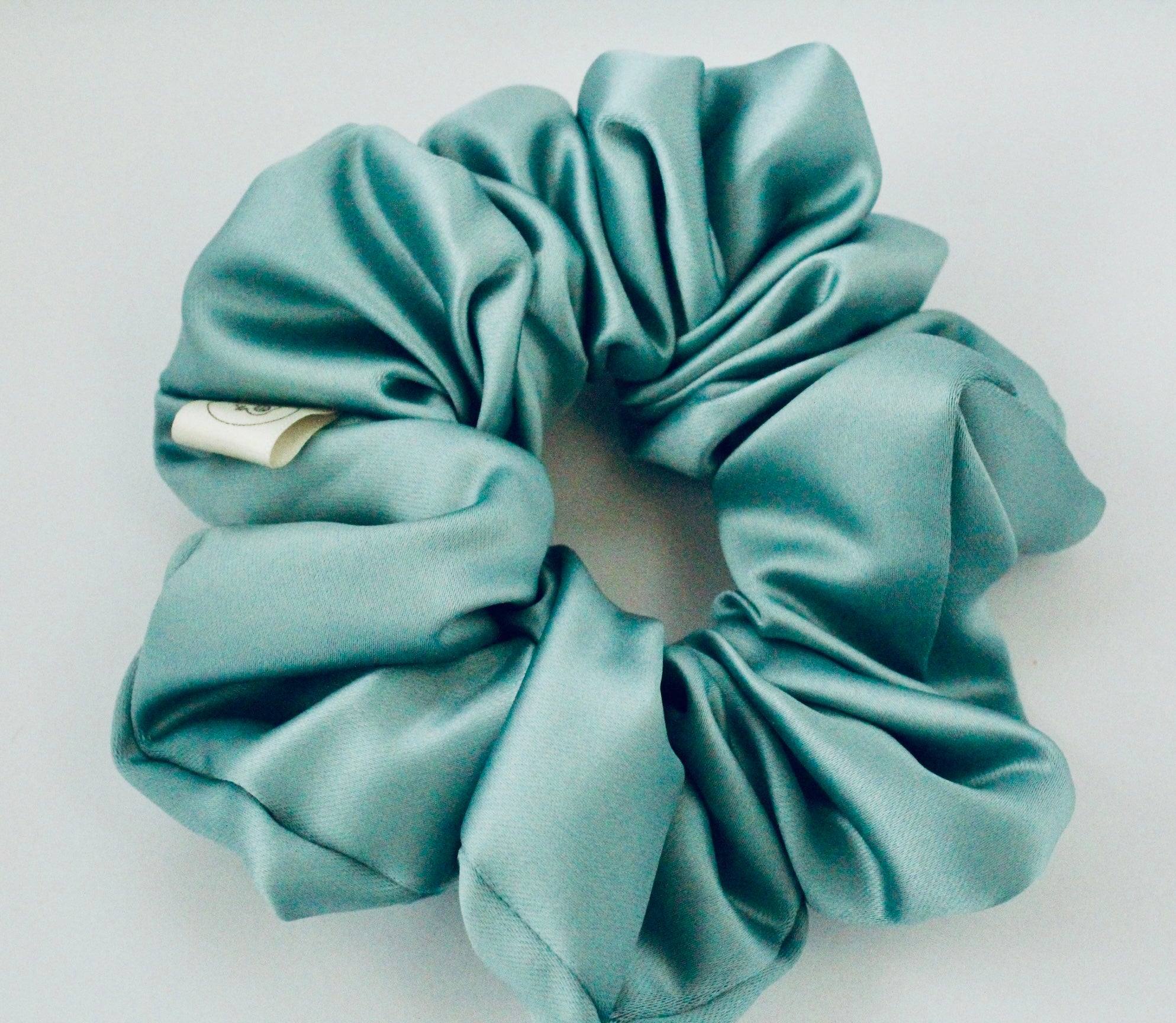 Mint Green Satin Hair scrunchie