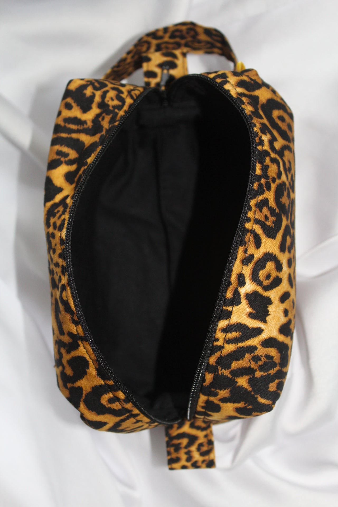 Leopard print Box cosmetic makeup bag Medium