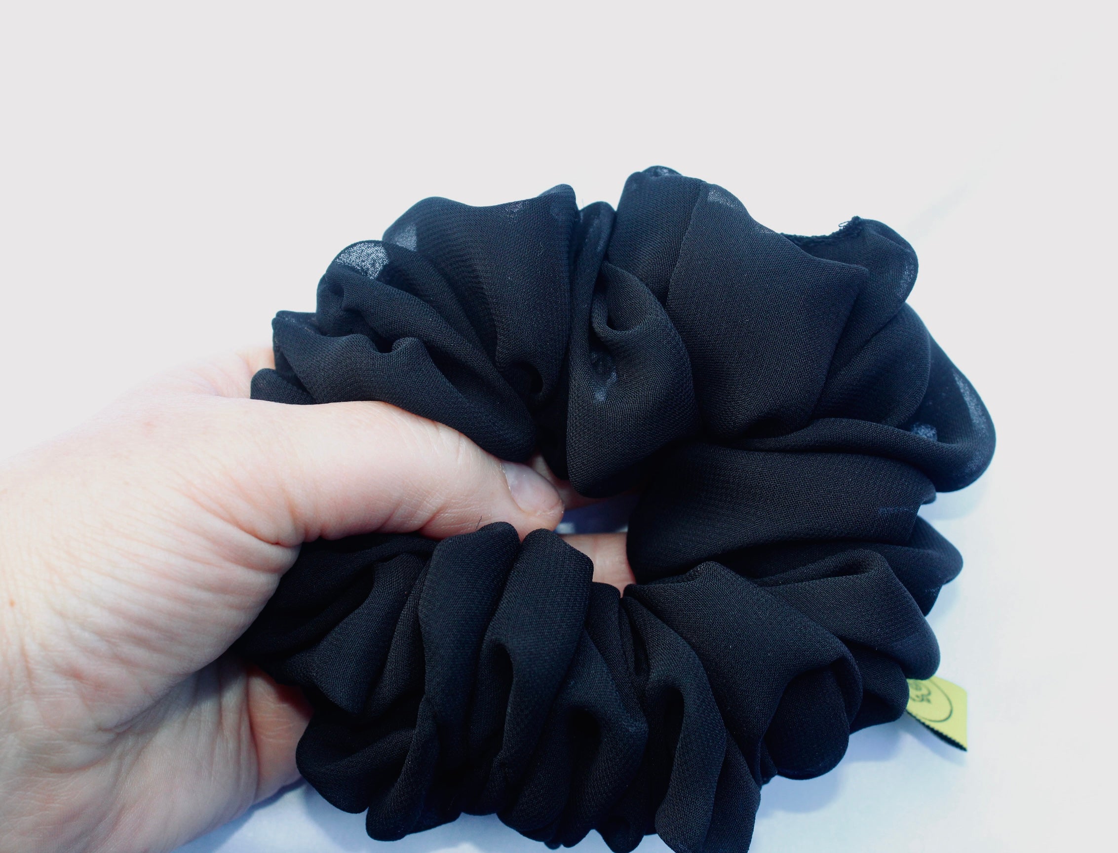 Black Magic Chiffon Large hair scrunchie