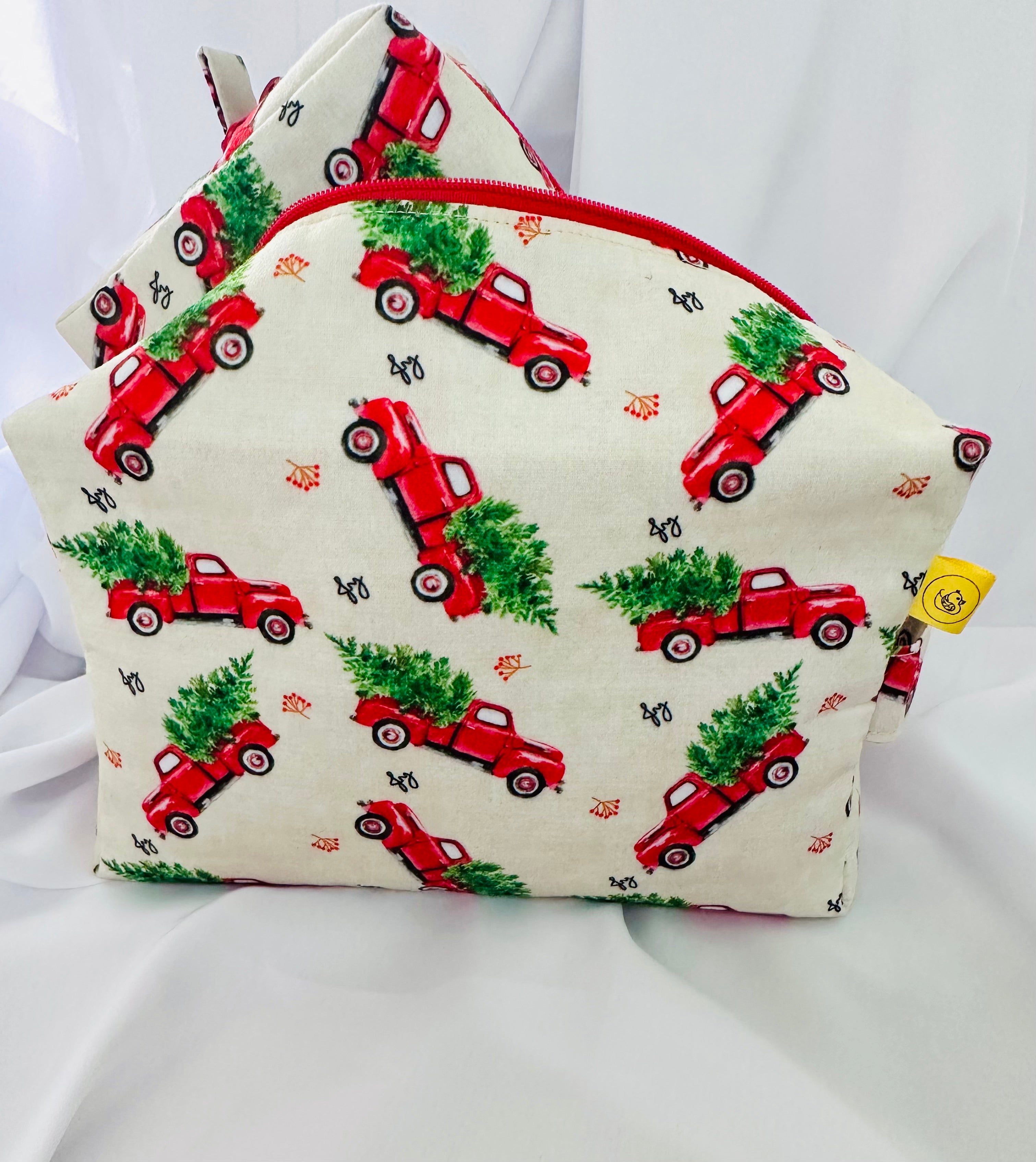 Driving Home for Christmas Box cosmetic makeup bag small