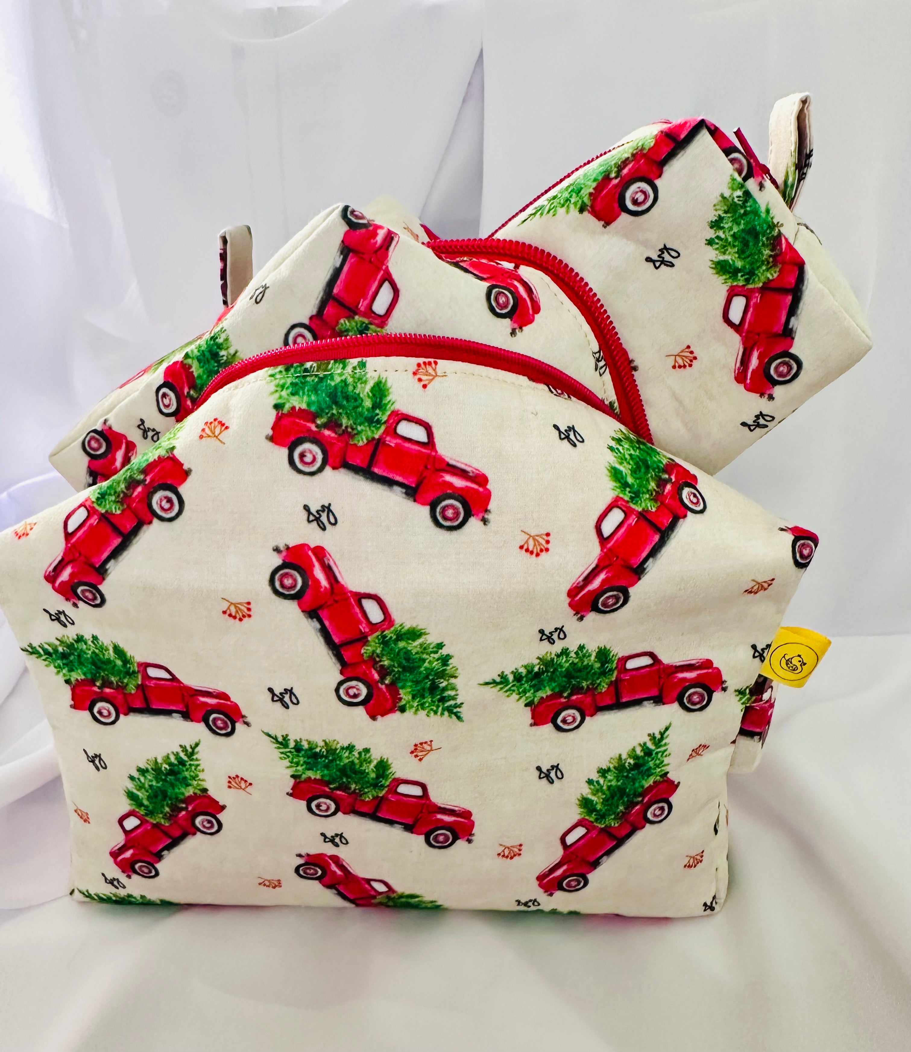 Driving Home for Christmas Box cosmetic makeup bag small