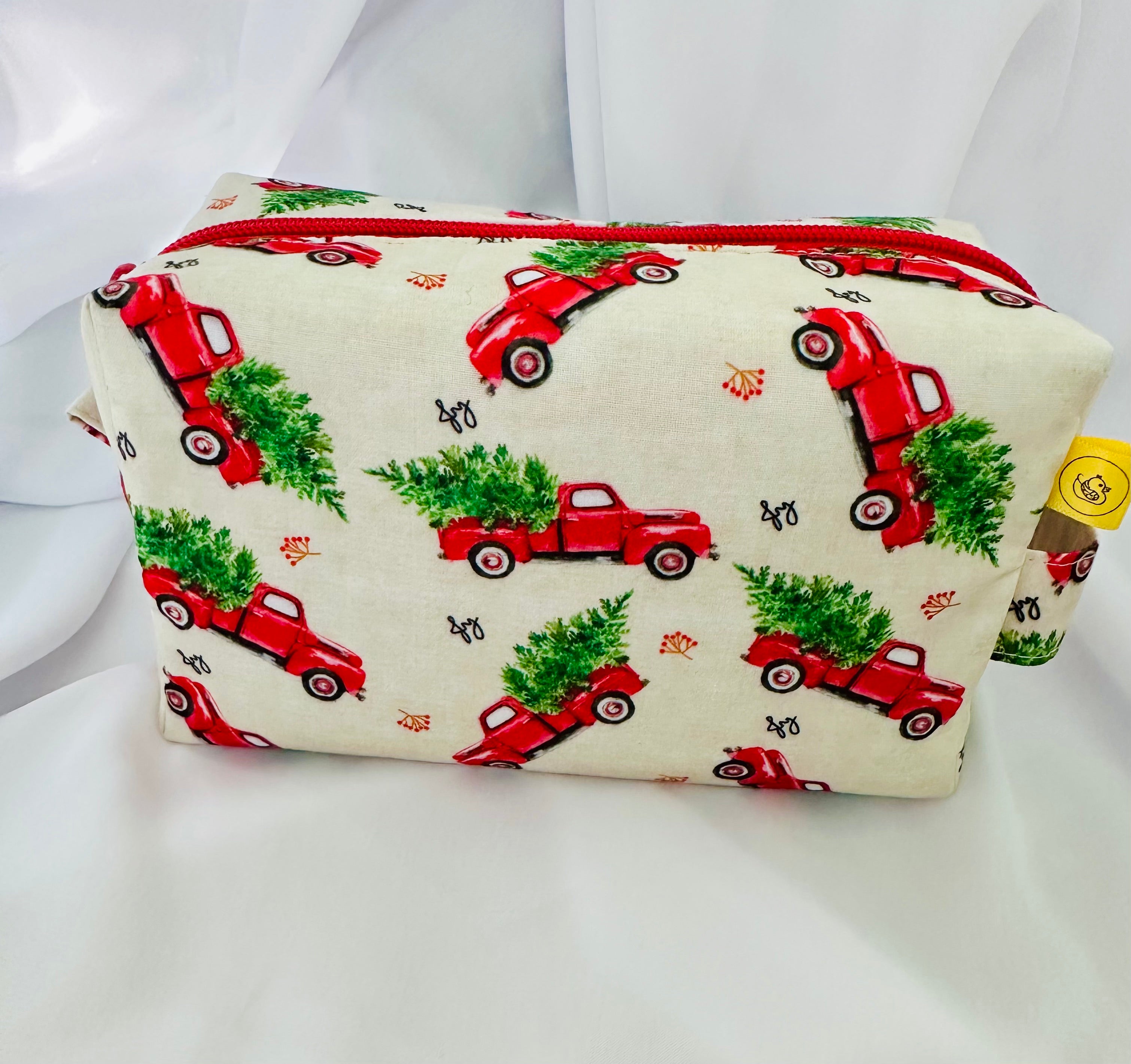Driving Home for Christmas Box cosmetic makeup bag Medium