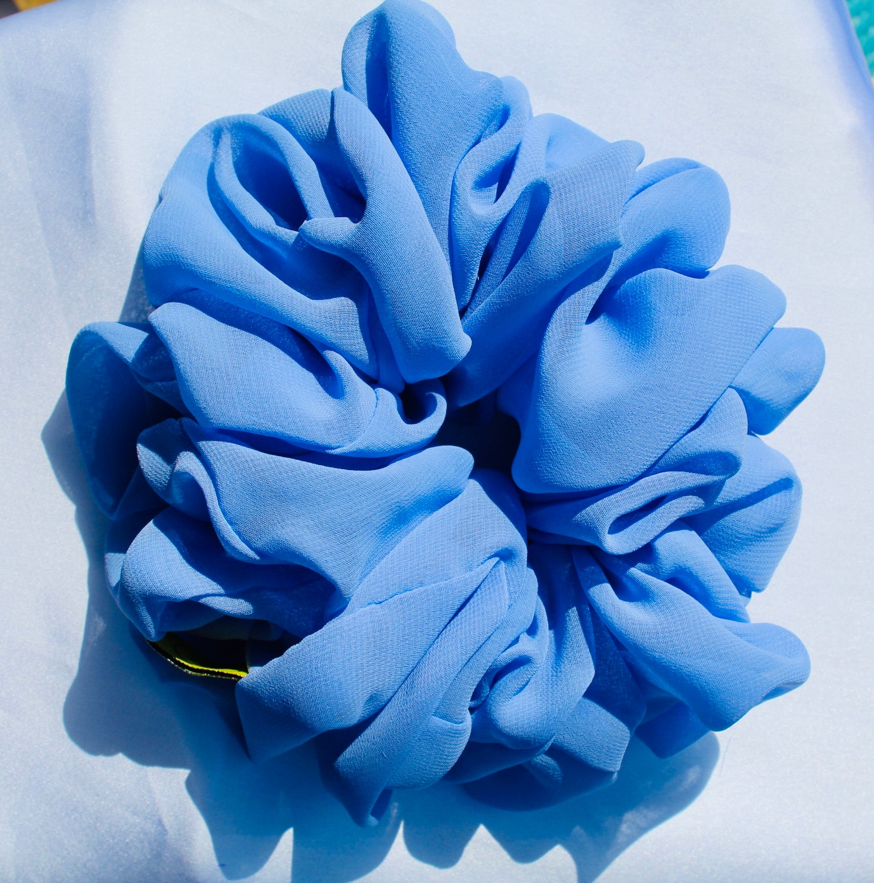 Bluebell Bloom Chiffon XL hair scrunchie