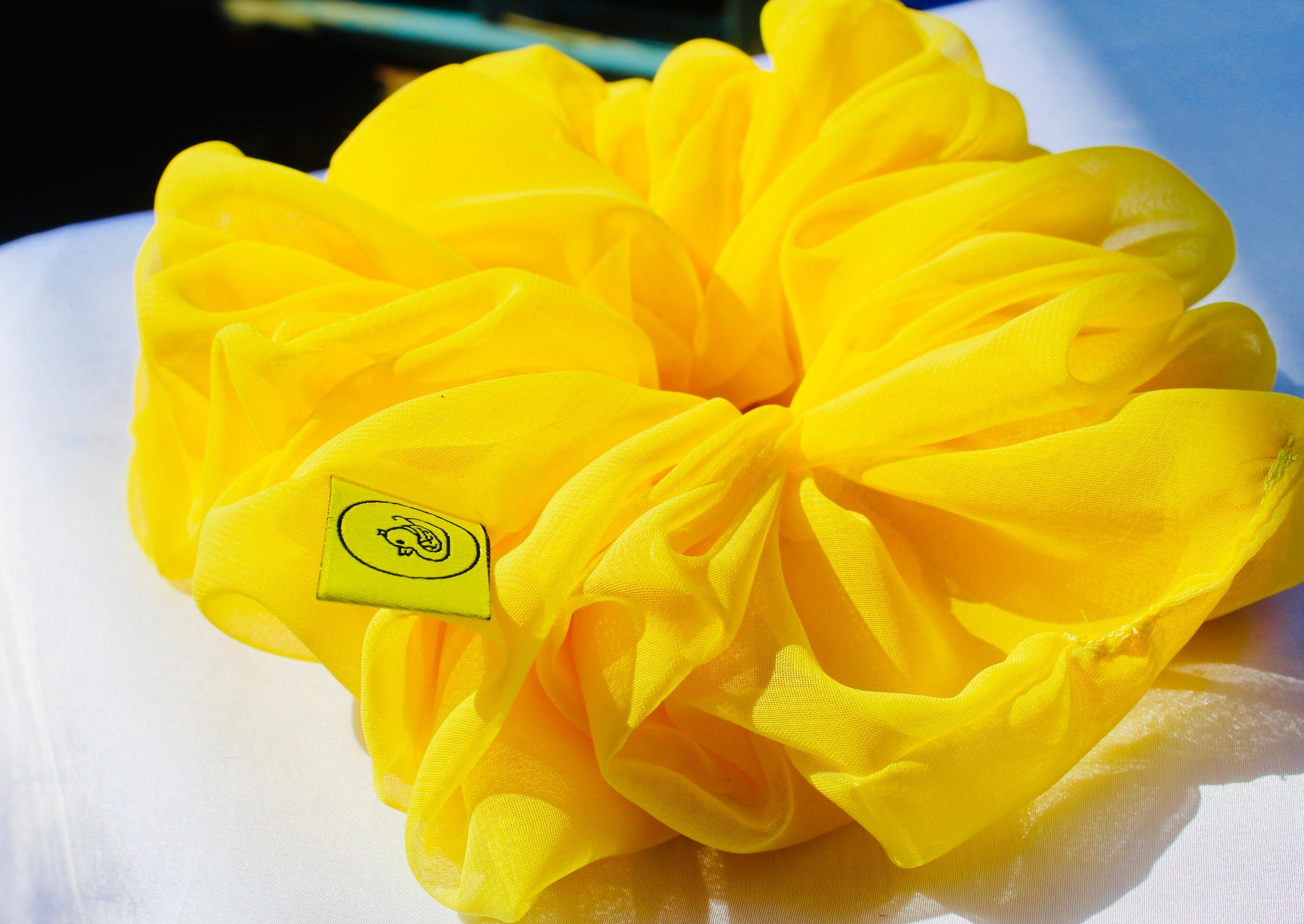 Buttercup Chiffon XL hair scrunchie