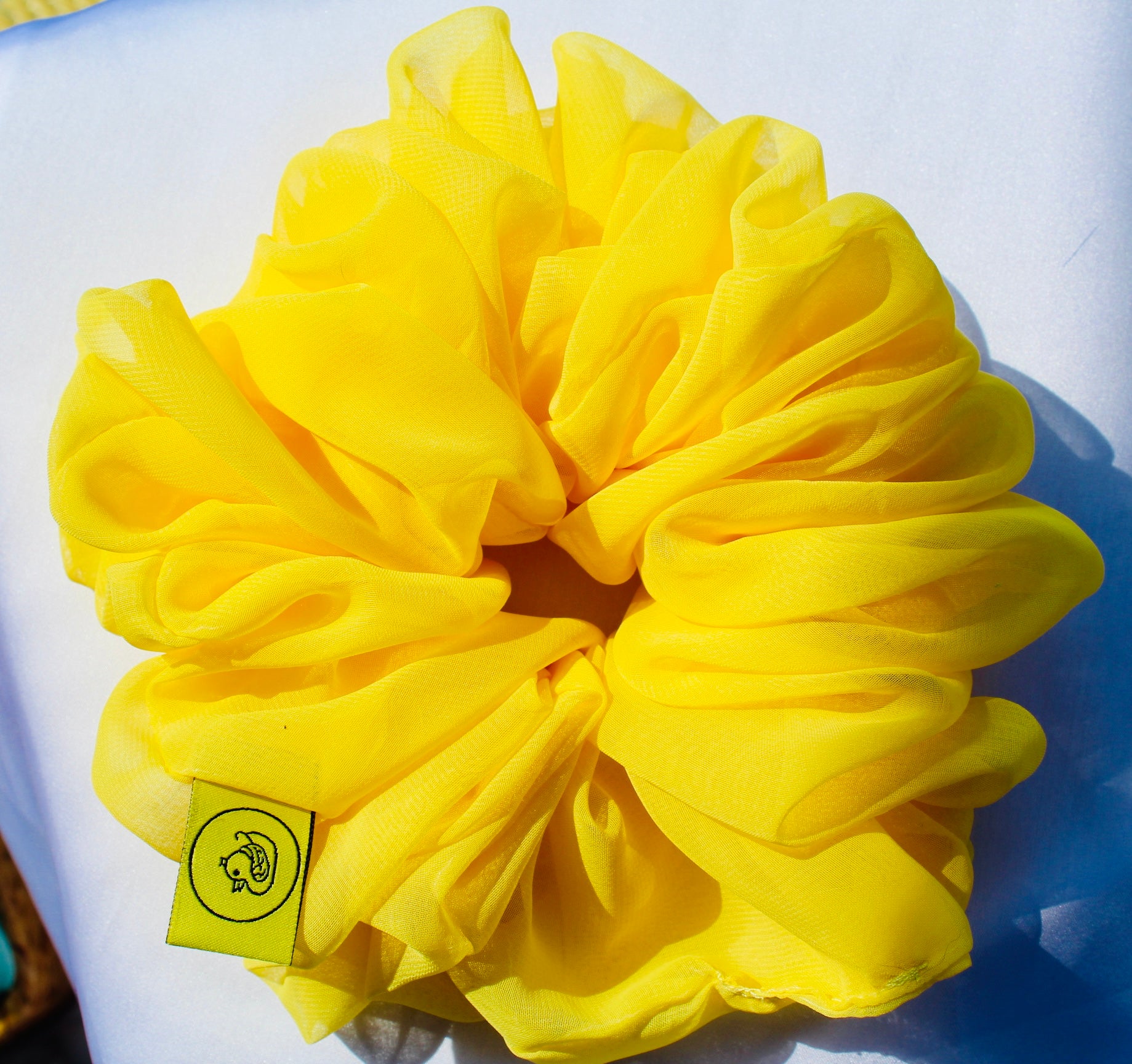 Buttercup Chiffon XL hair scrunchie