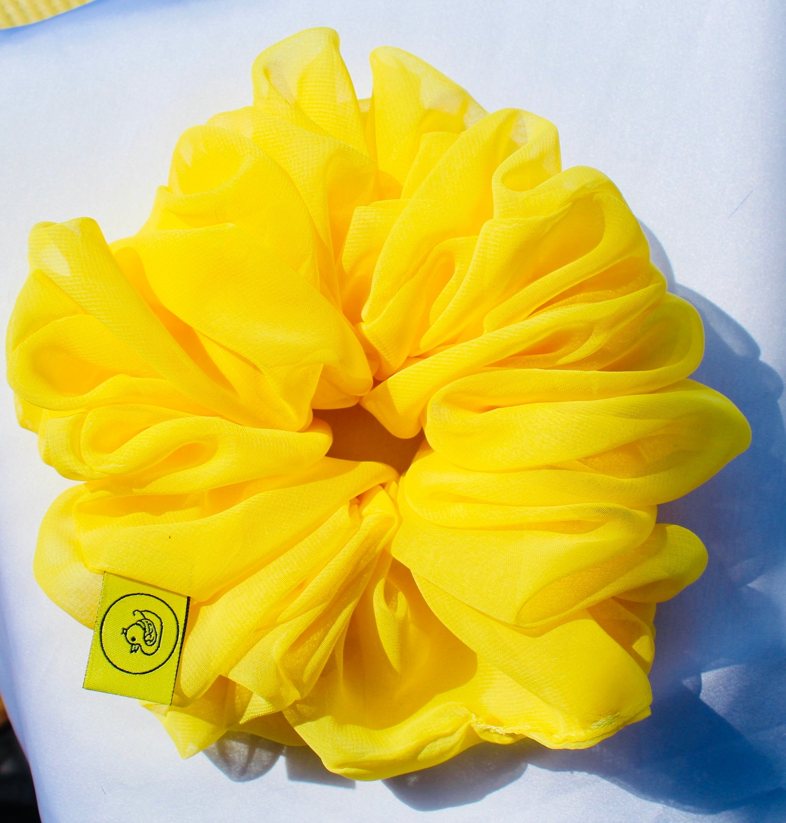 Buttercup Chiffon XL hair scrunchie