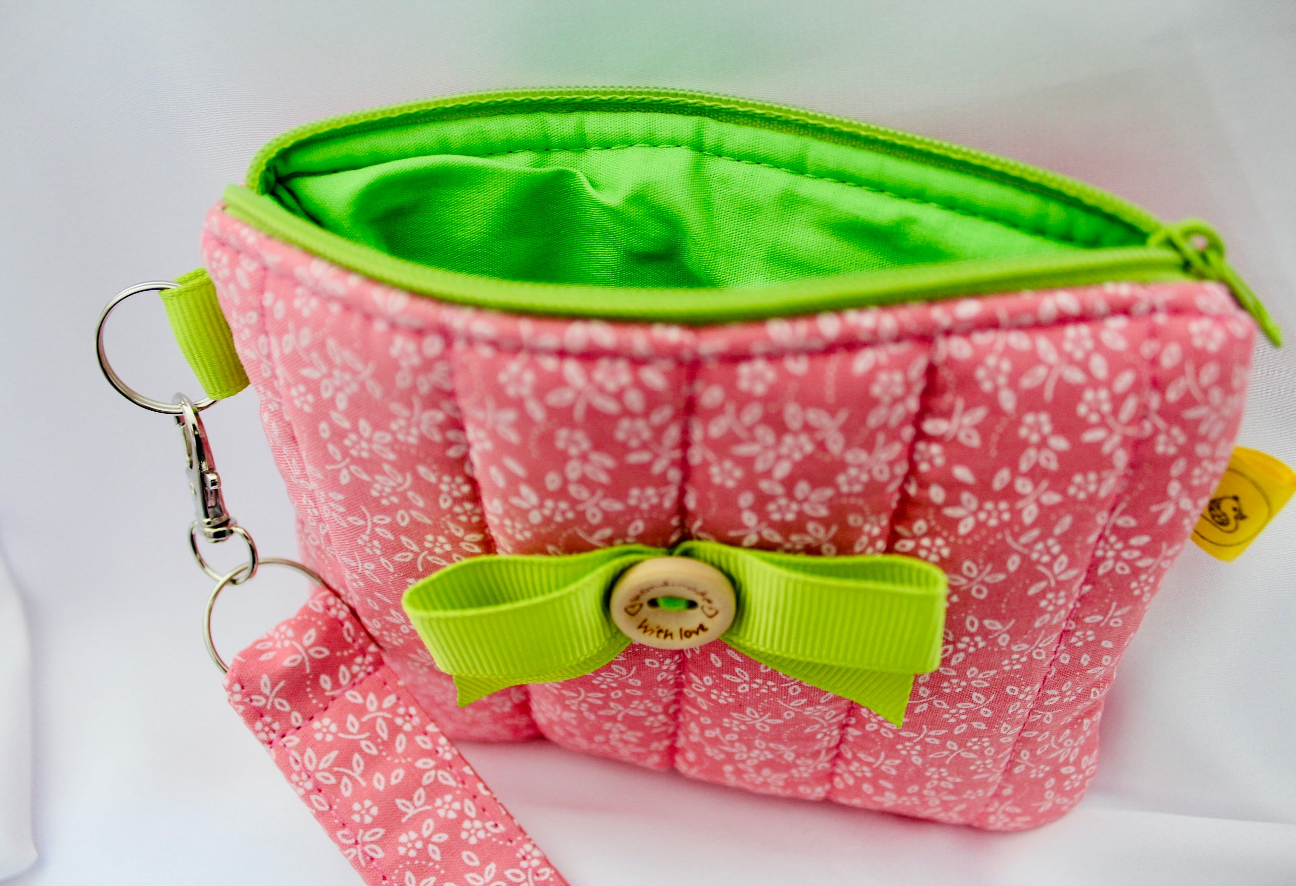 Pink Floral Purse and wrist strap