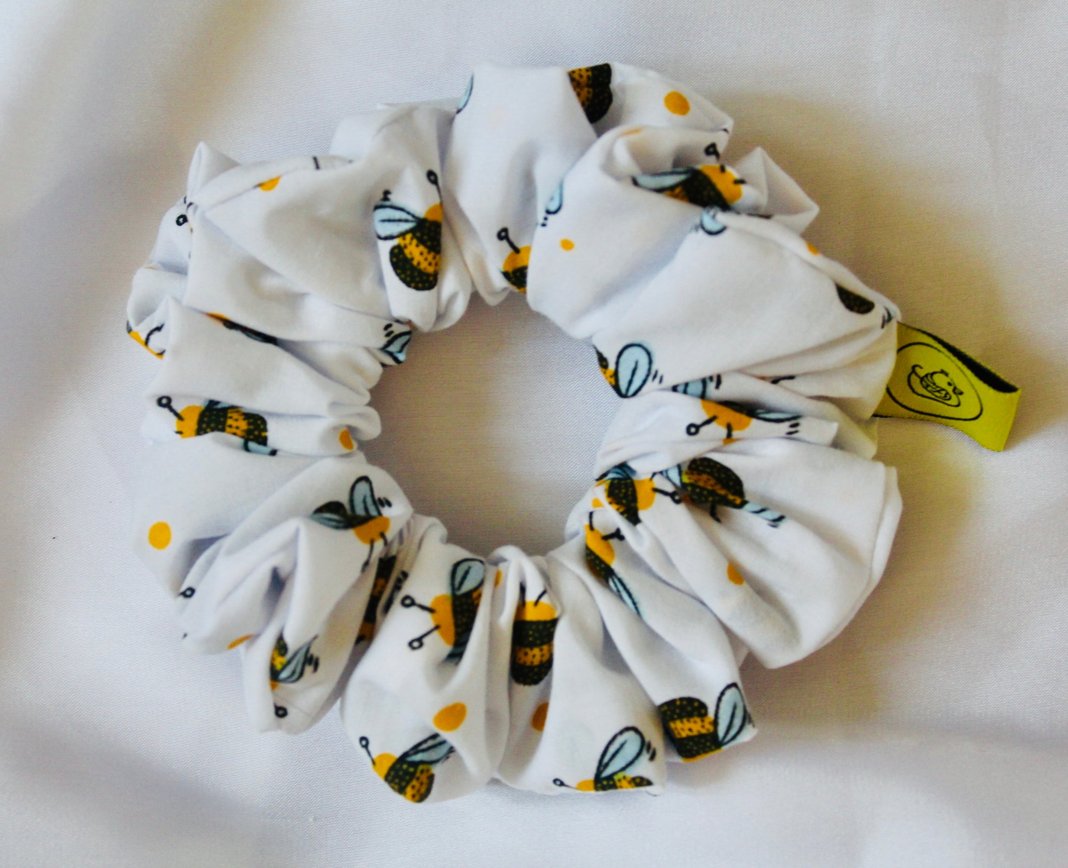 Honeybees Cotton Hair Scrunchie