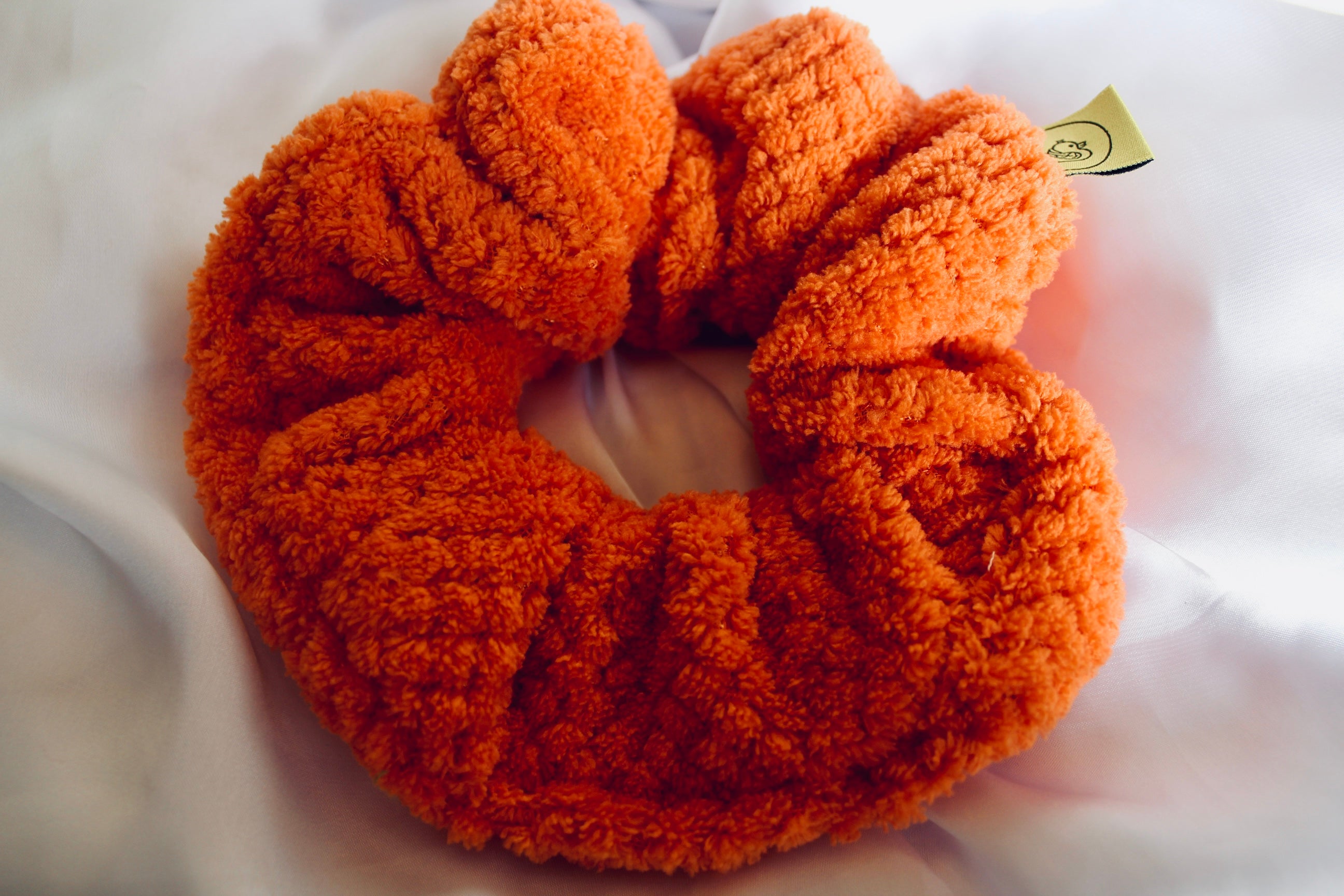 Burnt Orange Microfibre towelling hair scrunchie