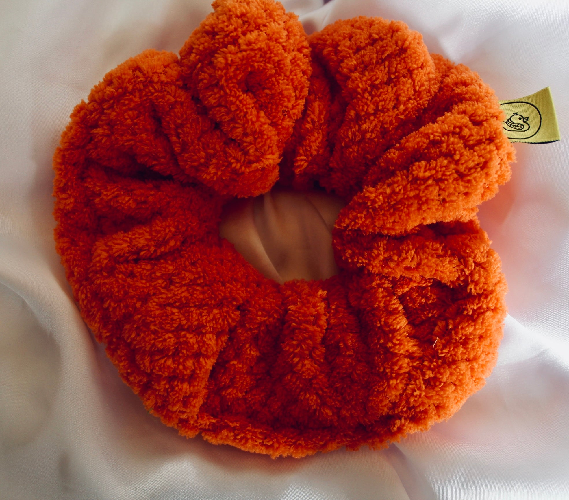 Burnt Orange Microfibre towelling hair scrunchie
