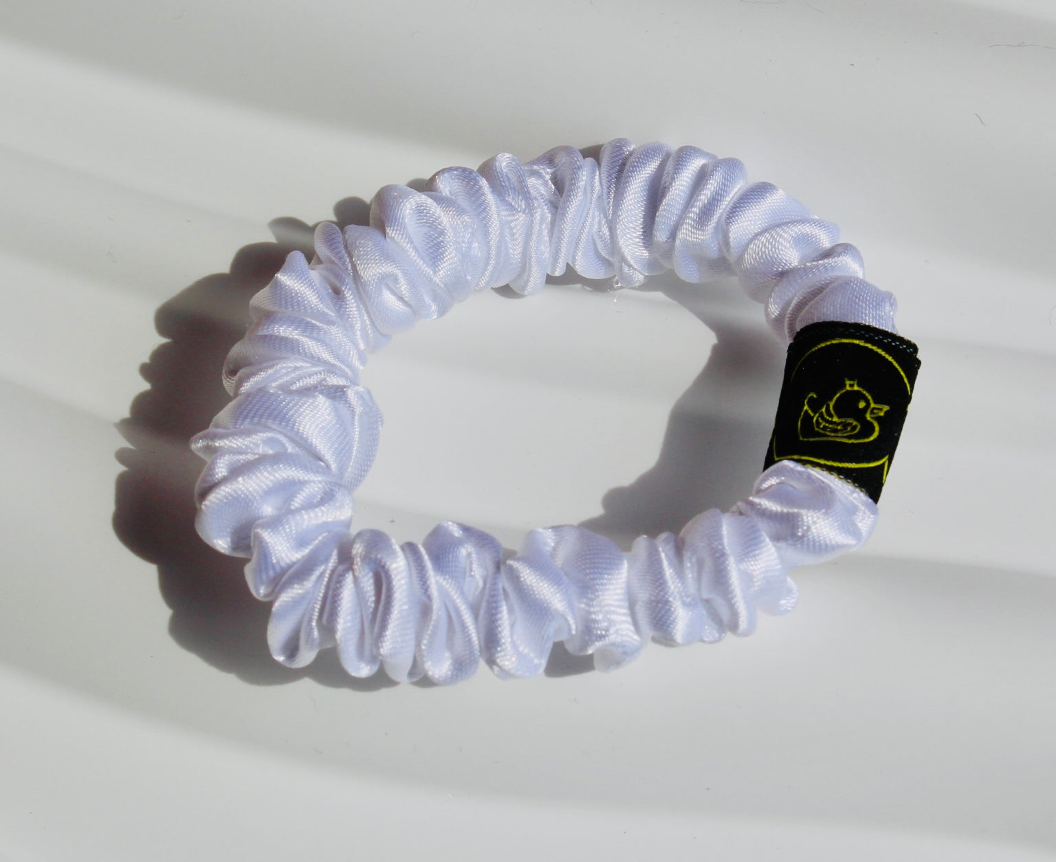 White Super Skinny Hair Scrunchie