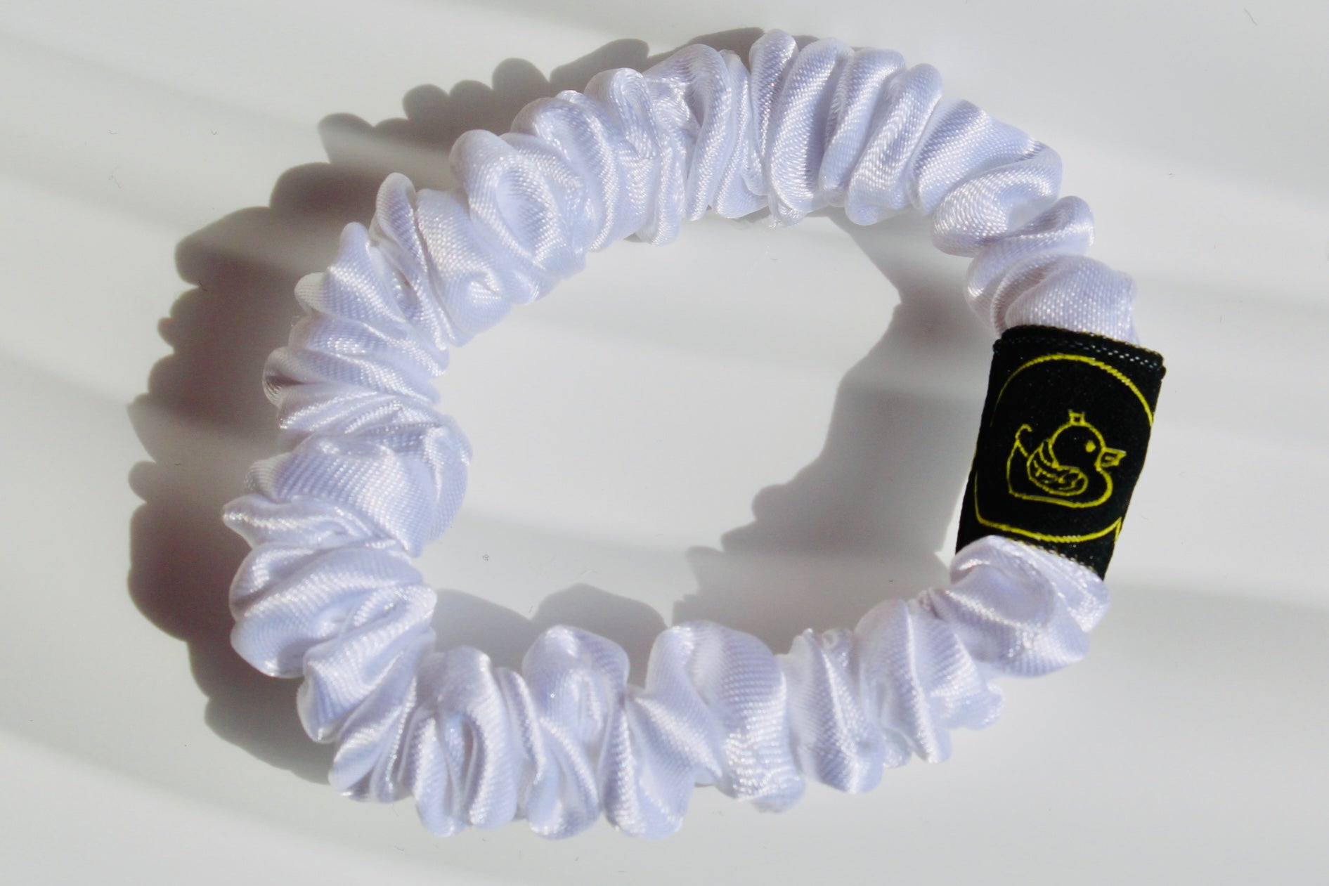 White Super Skinny Hair Scrunchie