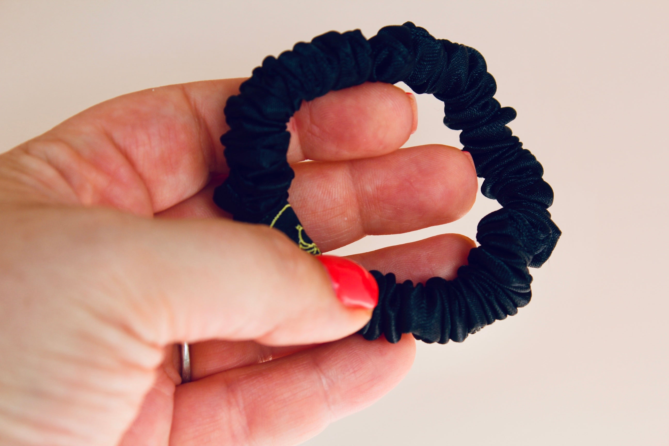 Black Super Skinny Hair Scrunchie
