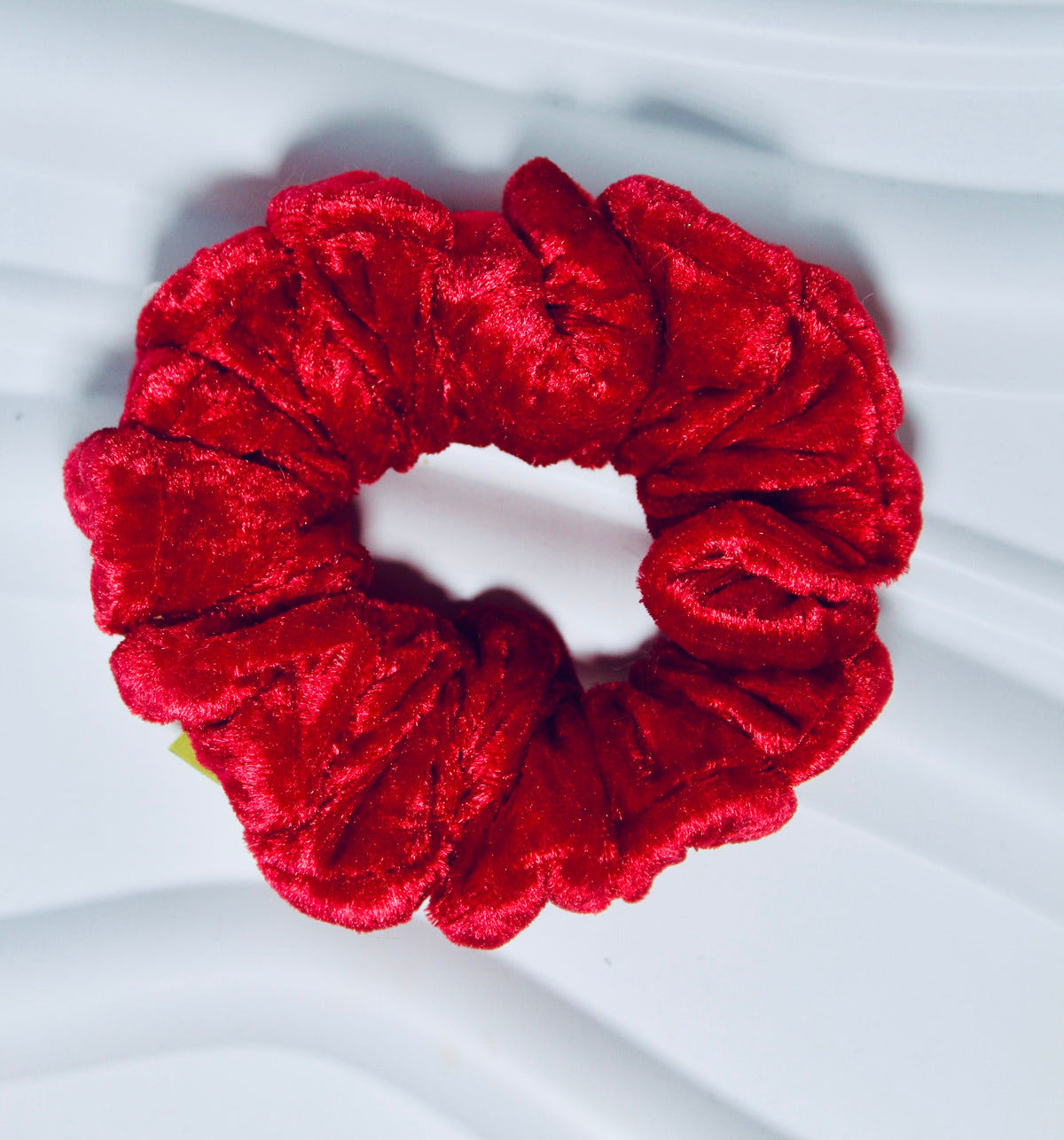 Large Red Velvet Hair Scrunchie