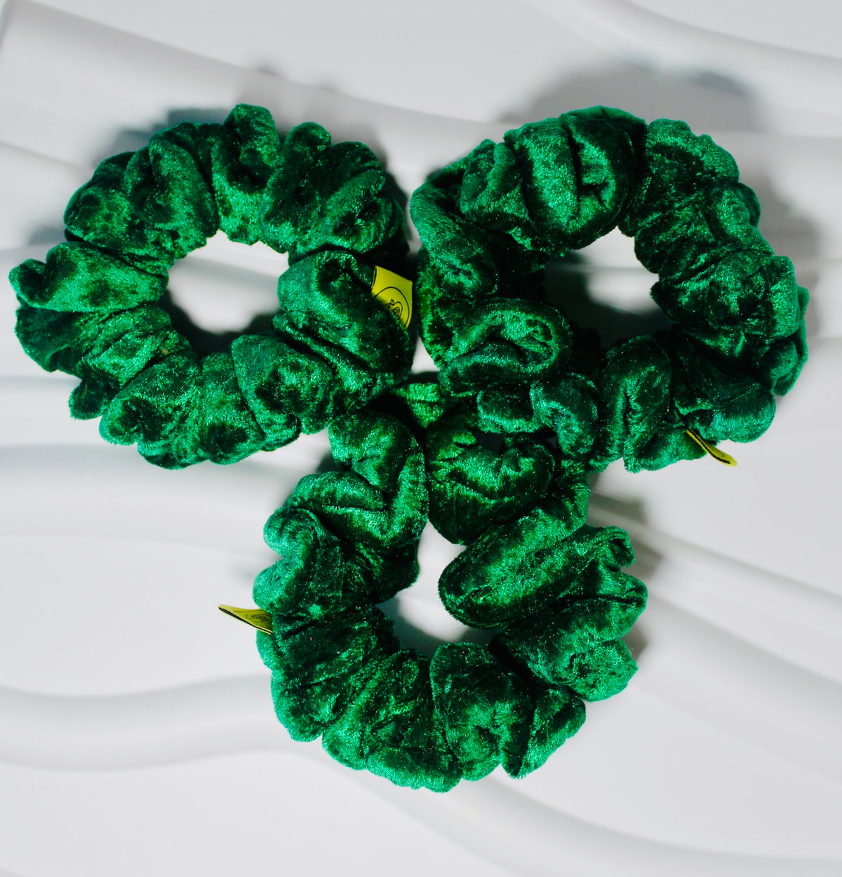 Large Green Velvet Hair Scrunchie