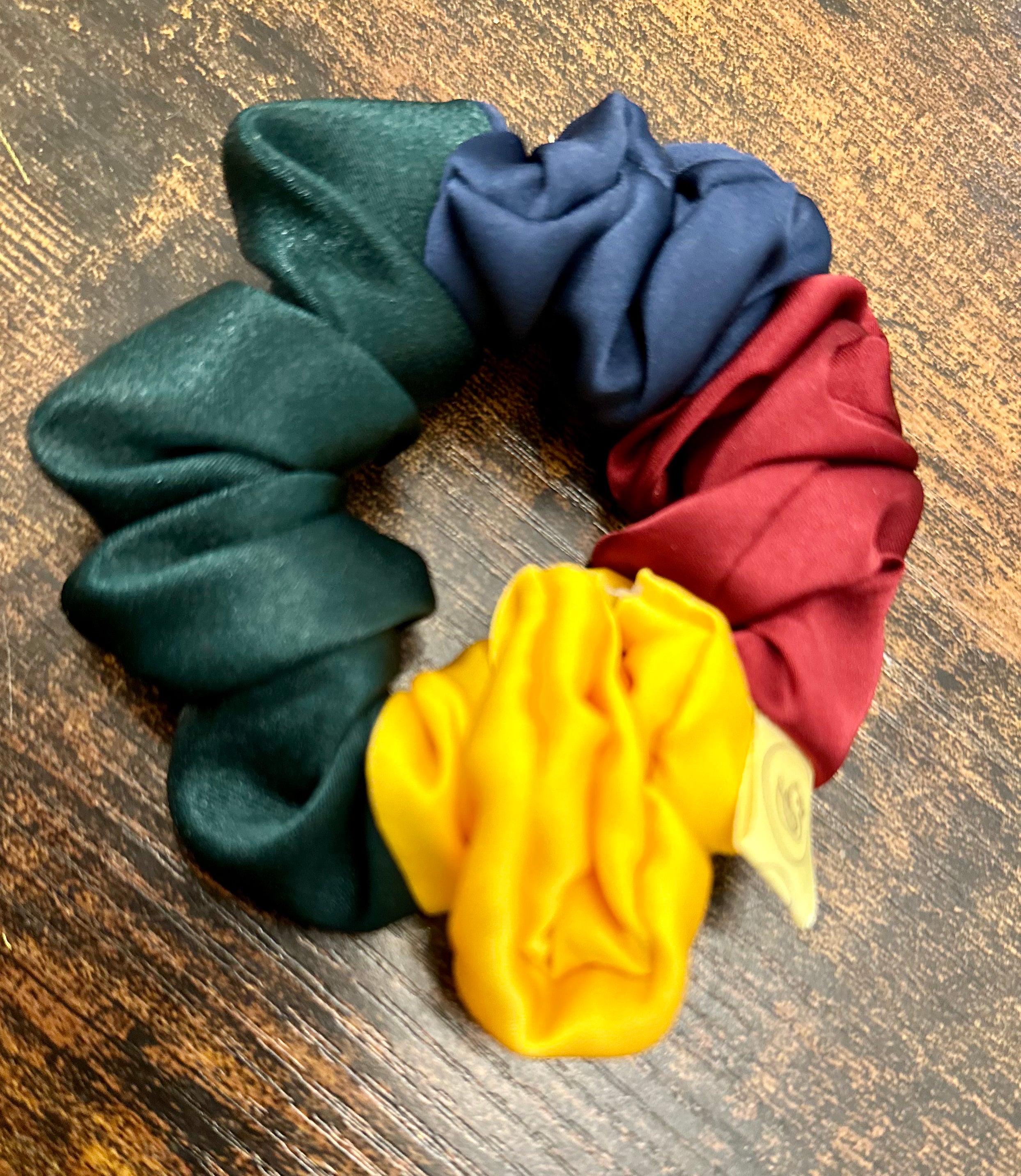 All Harry Potter Inspired Satin Hair Scrunchies