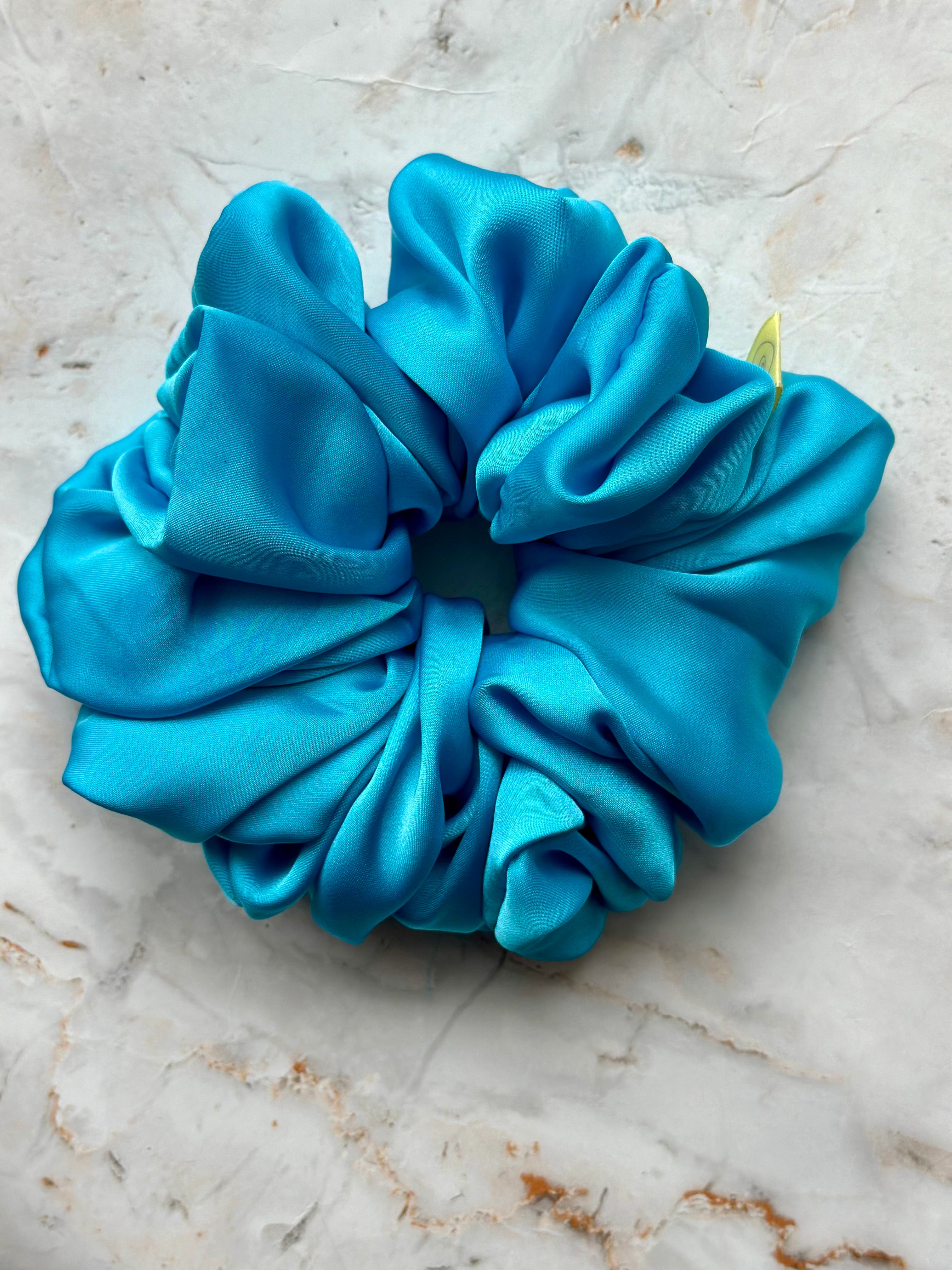 Turquoise Blue satin