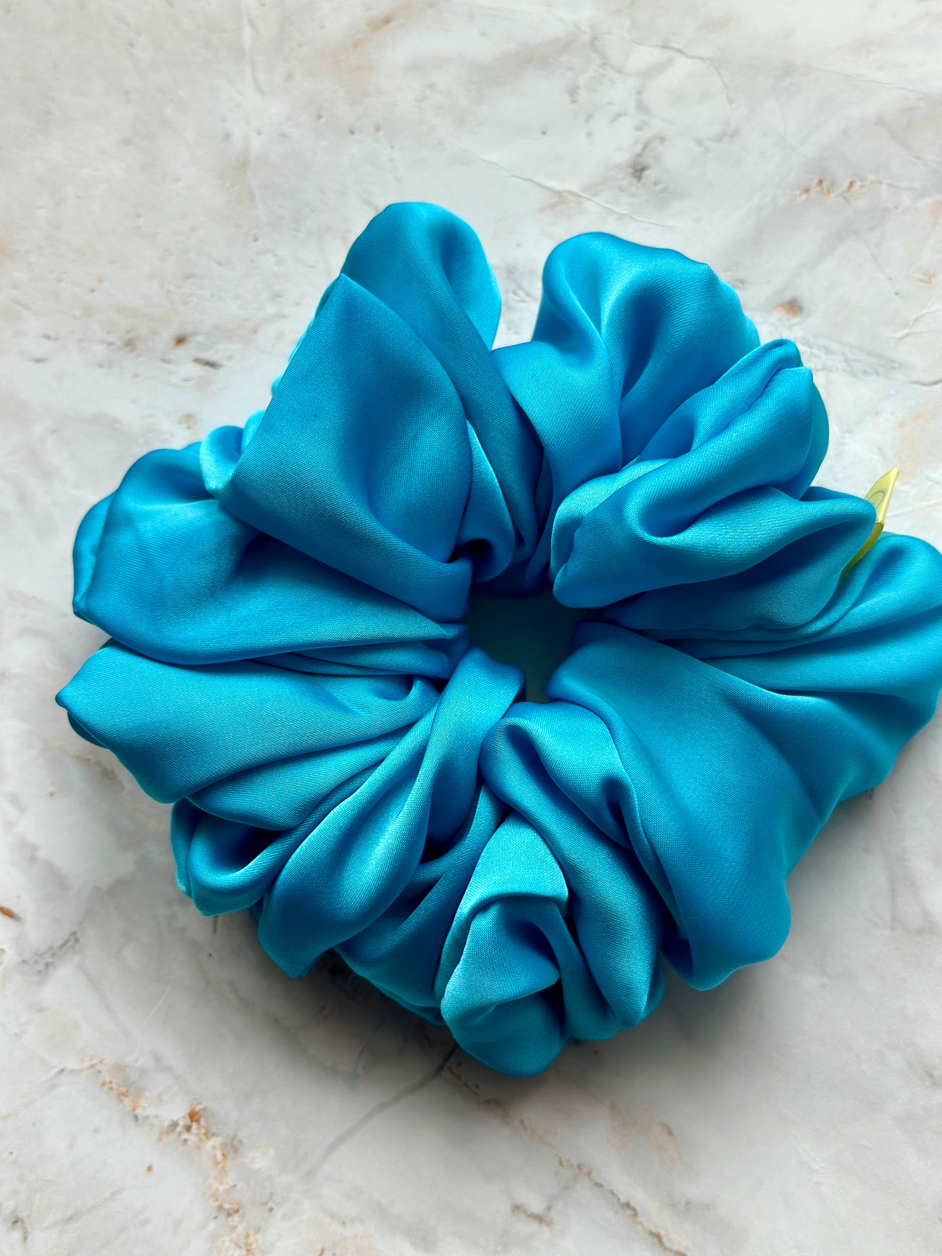 Turquoise Blue satin