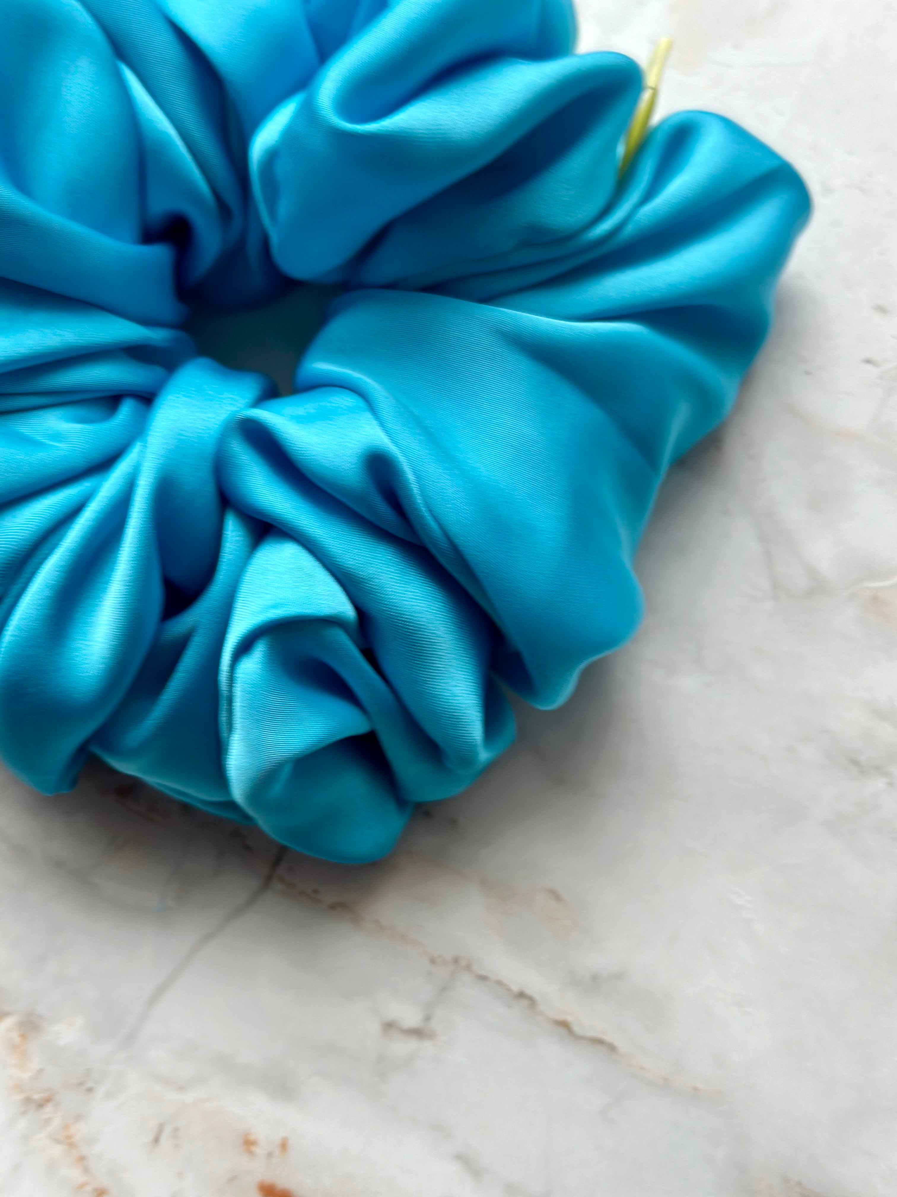 Turquoise Blue satin