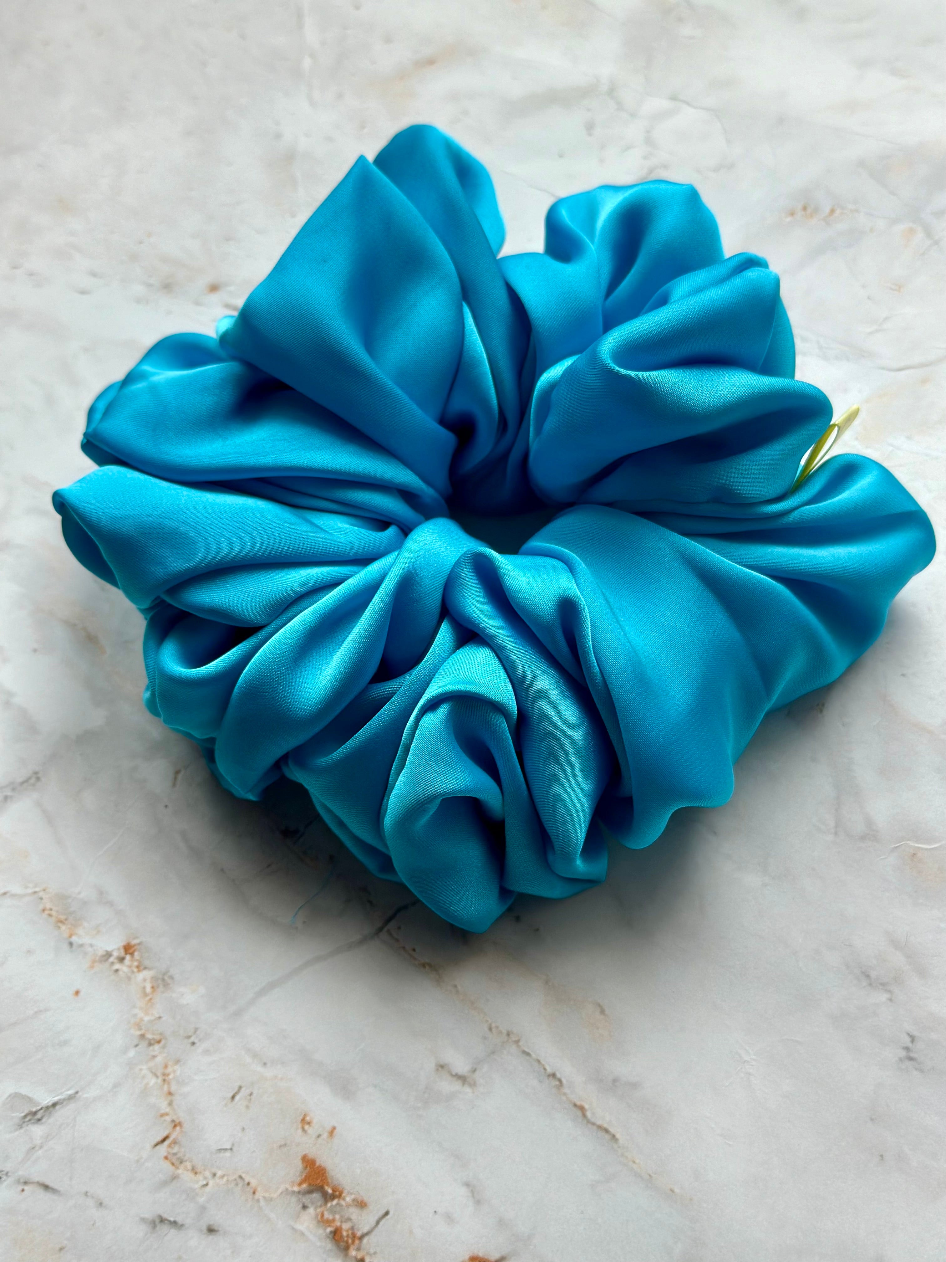 Turquoise Blue satin