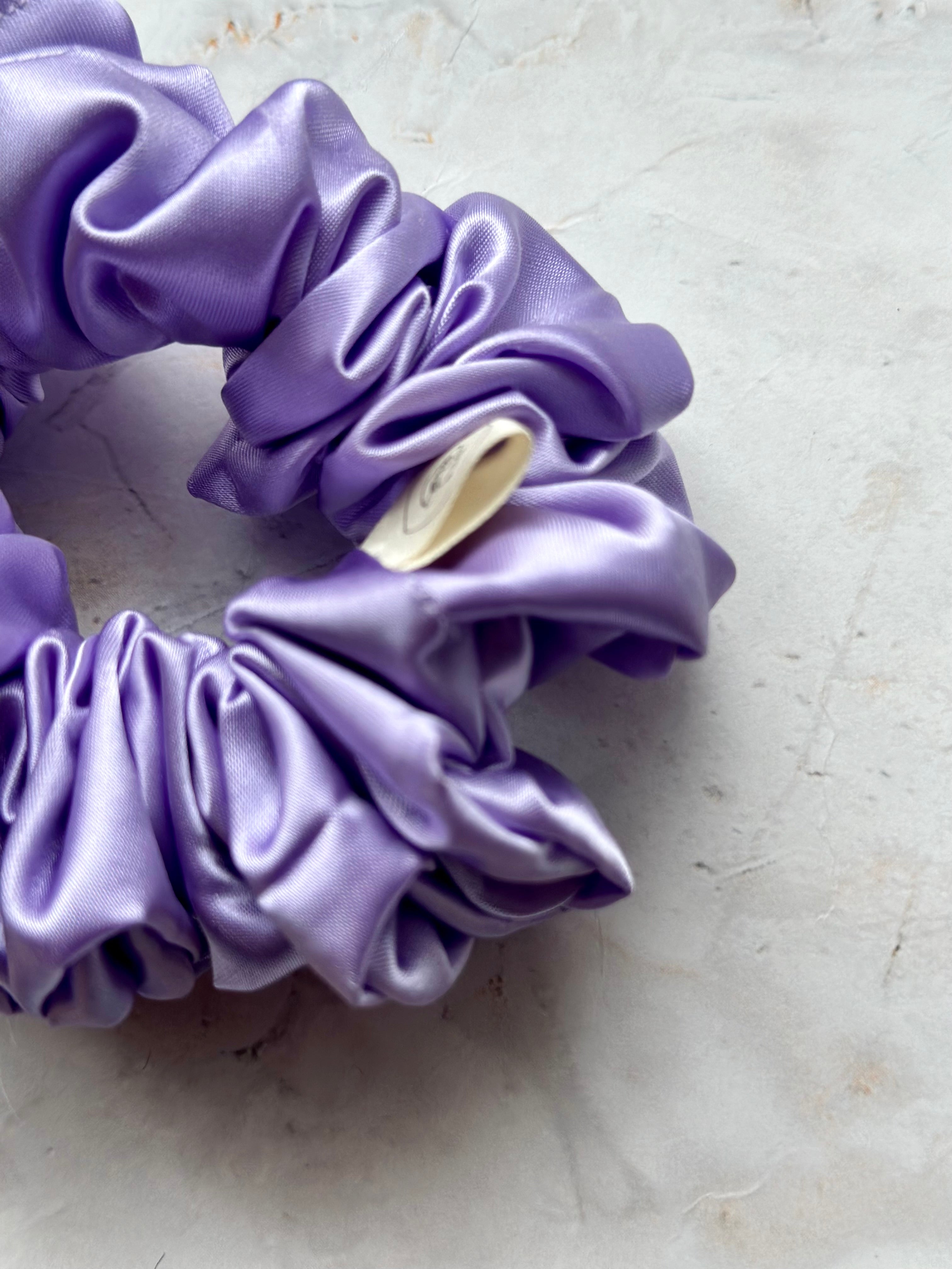 Lilac Satin Hair Scrunchie