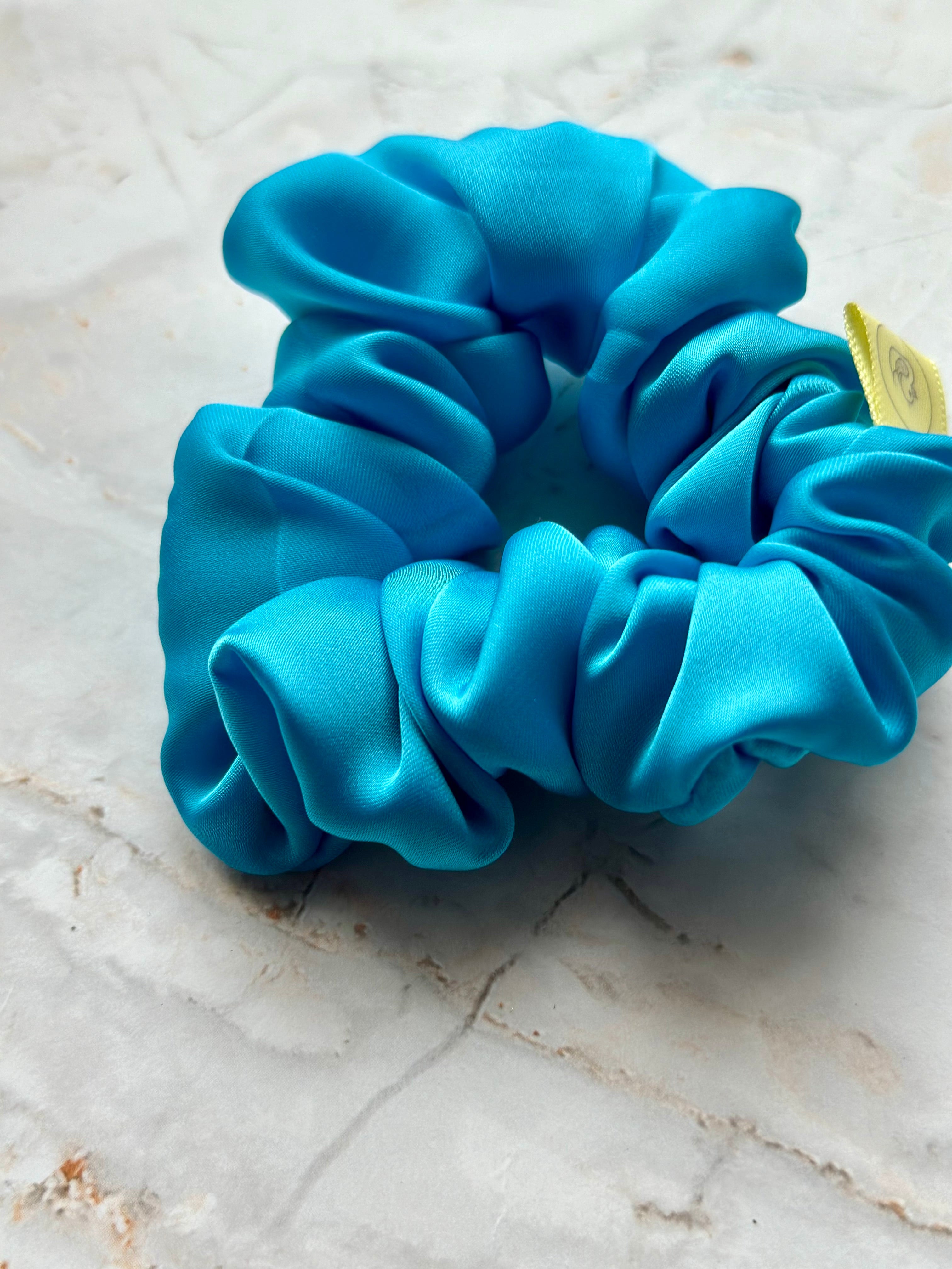 Turquoise Blue satin