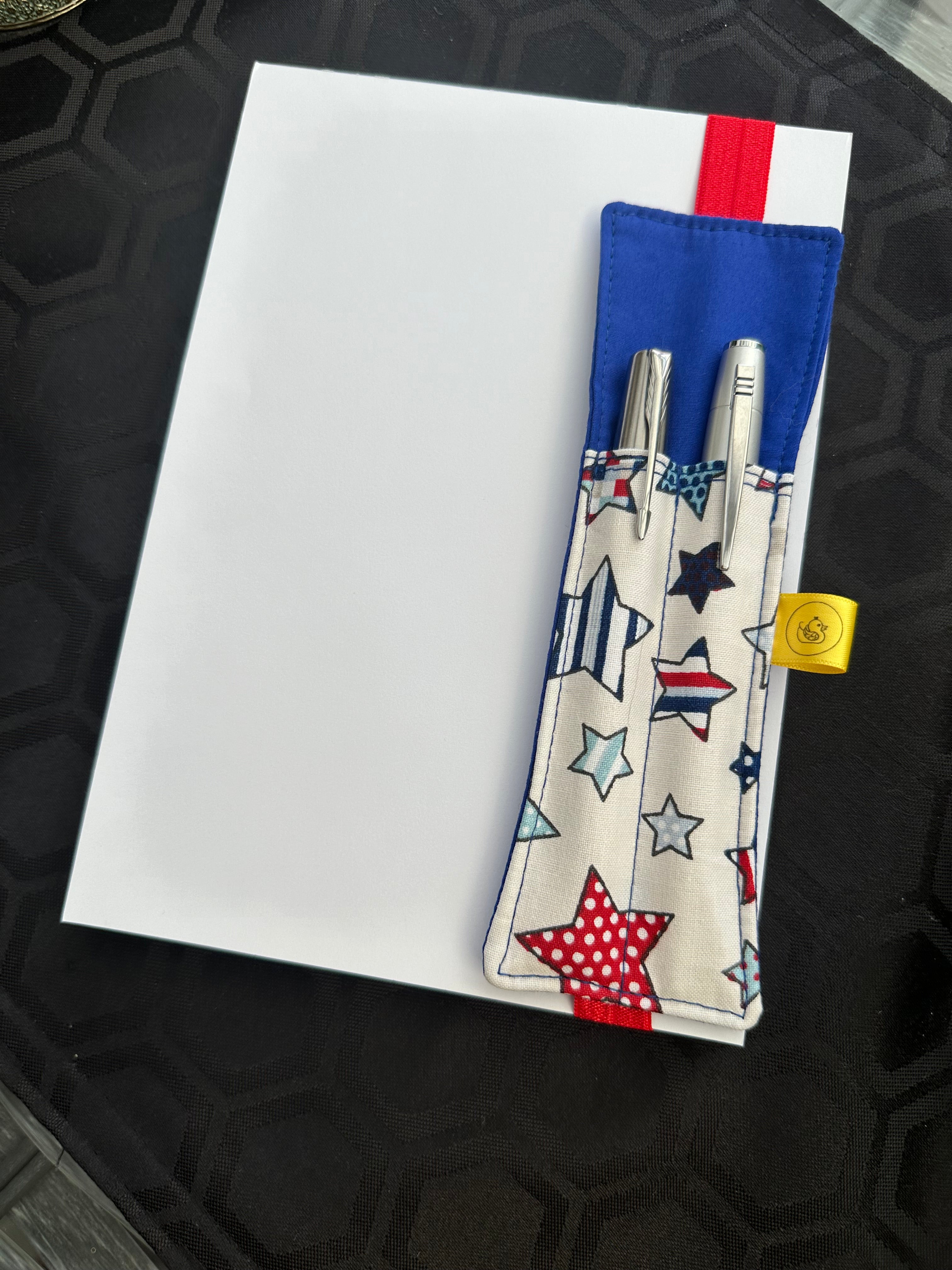 Elastic Notebook Double Pen Holder